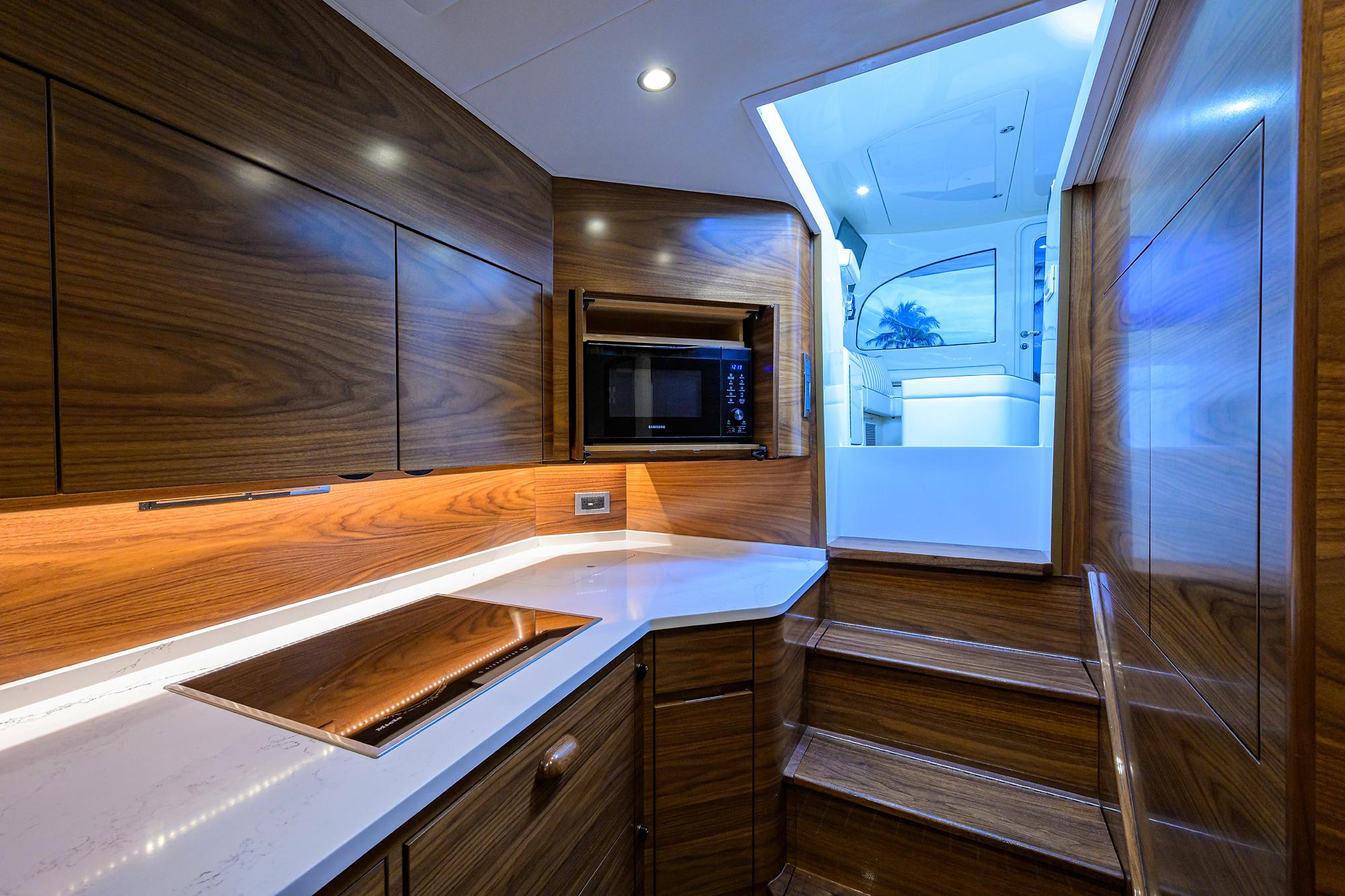 Viking 54 VICTORIOUS - Galley & Flybridge Access