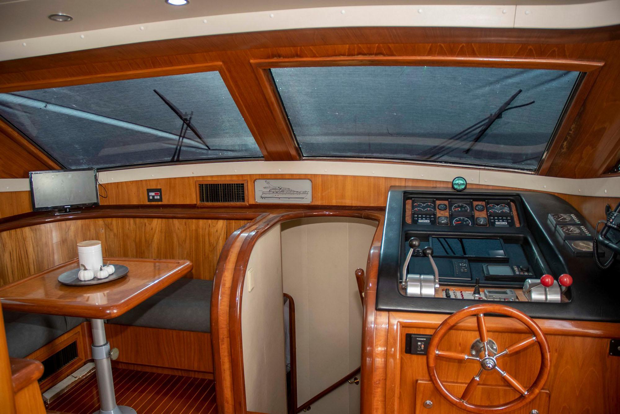 Lower Helm and Companionway to Forward Staterooms