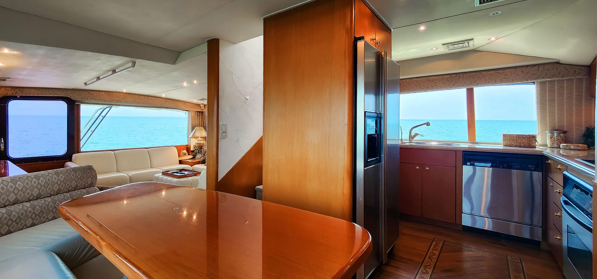 Dinette and Galley to Port