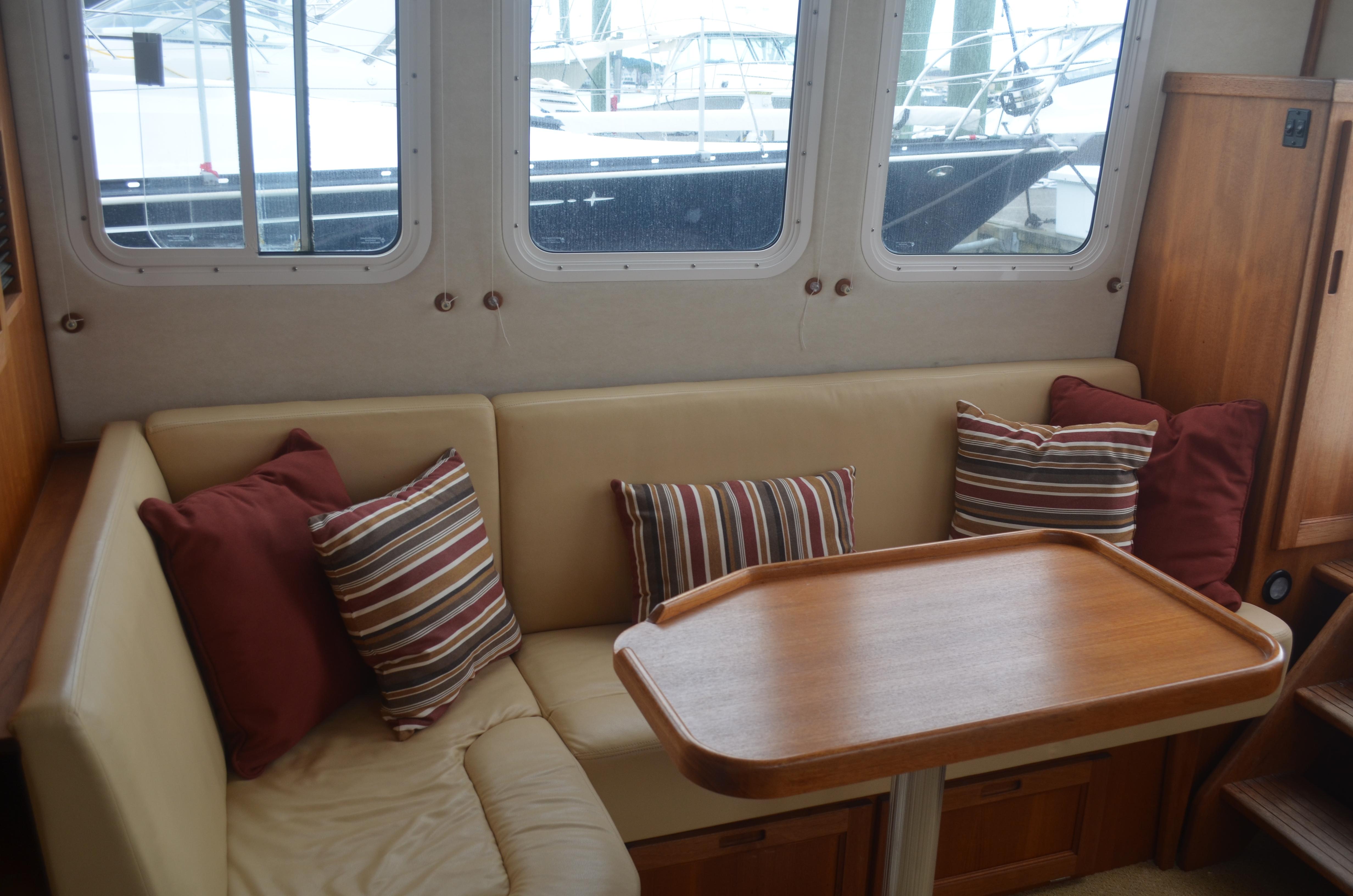 32 ft Nordic Boats 32 Tug Salon seating aft view