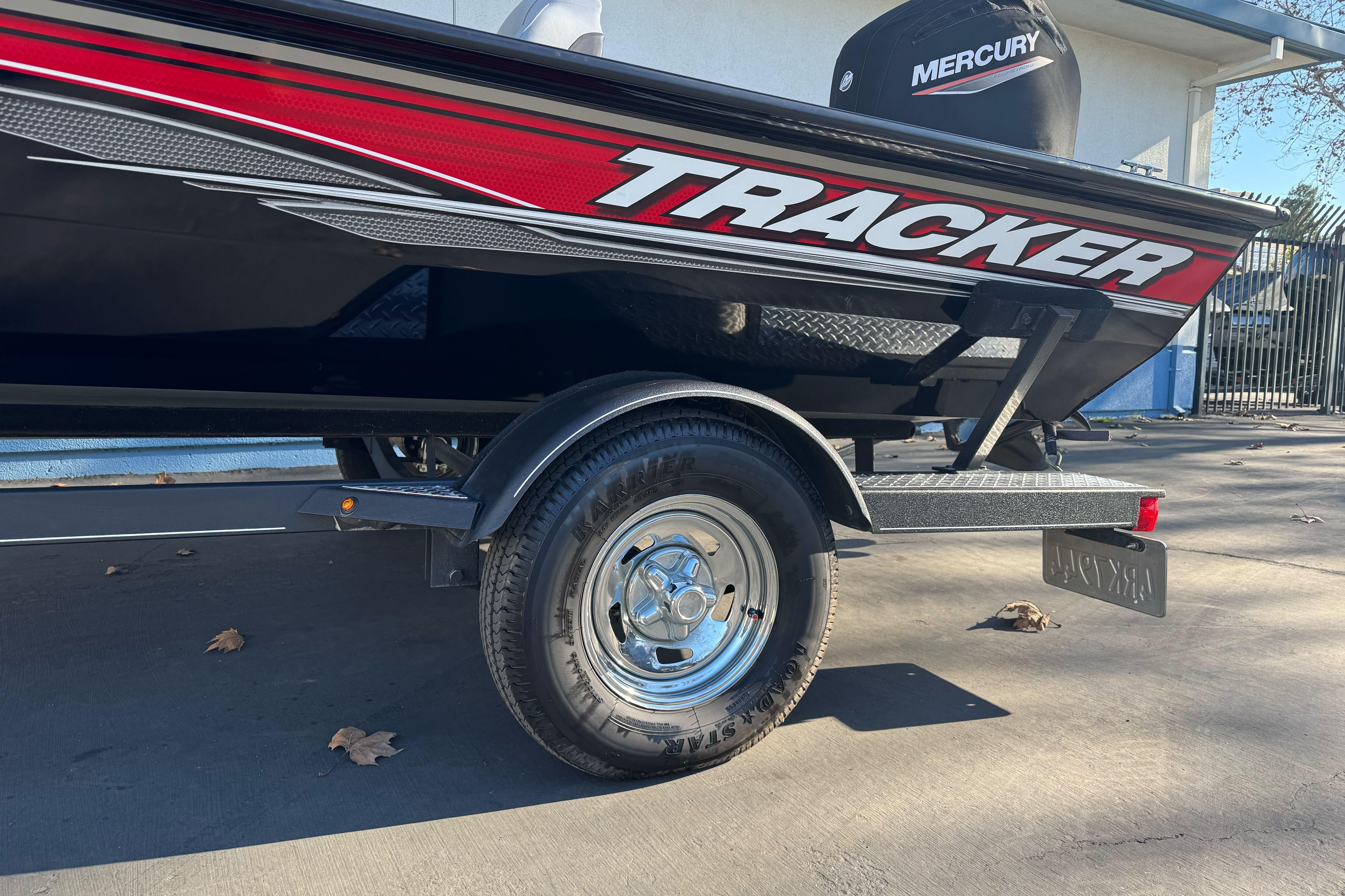2017 Tracker Pro Team 195 TXW boat on trailer, featuring Mercury engine.