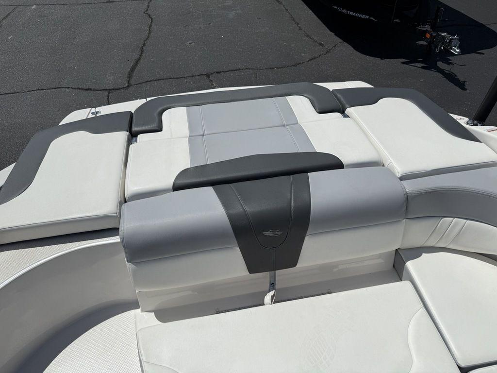 2022 Chaparral 23 SSi boat interior with sleek, modern seating design.