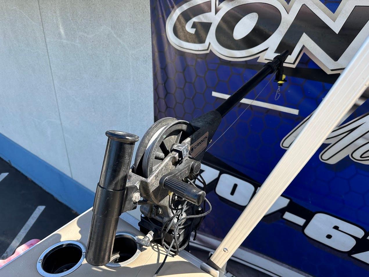 Fishing rod holder on 2022 Sun Tracker Bass Buggy 16 XL Select boat.