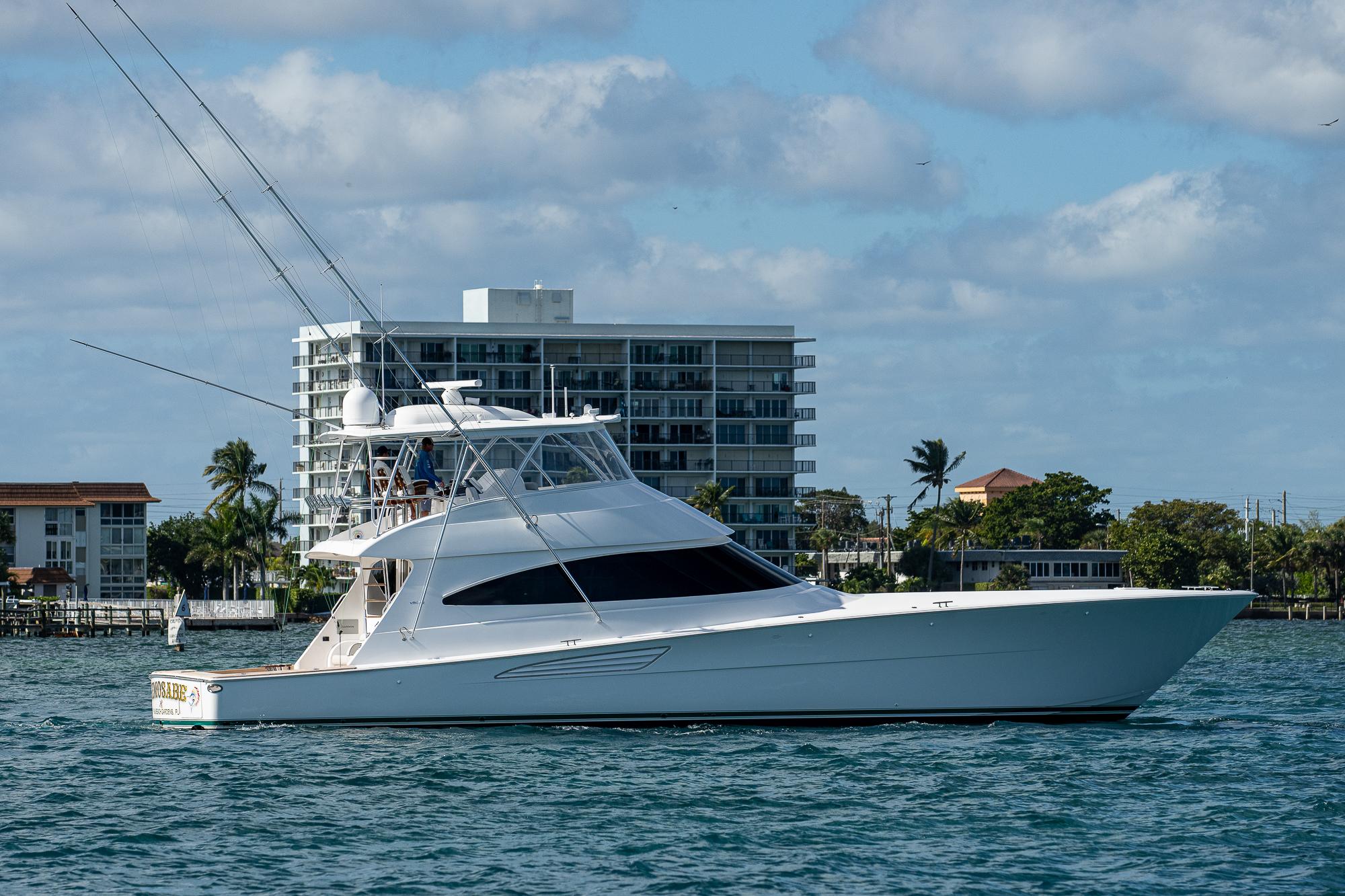 Viking 68 KEMOSABE - Starboard Profile On Water