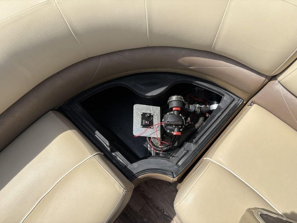 2017 Crest Classic 250L USD CP3 boat seating with storage compartment and wiring.