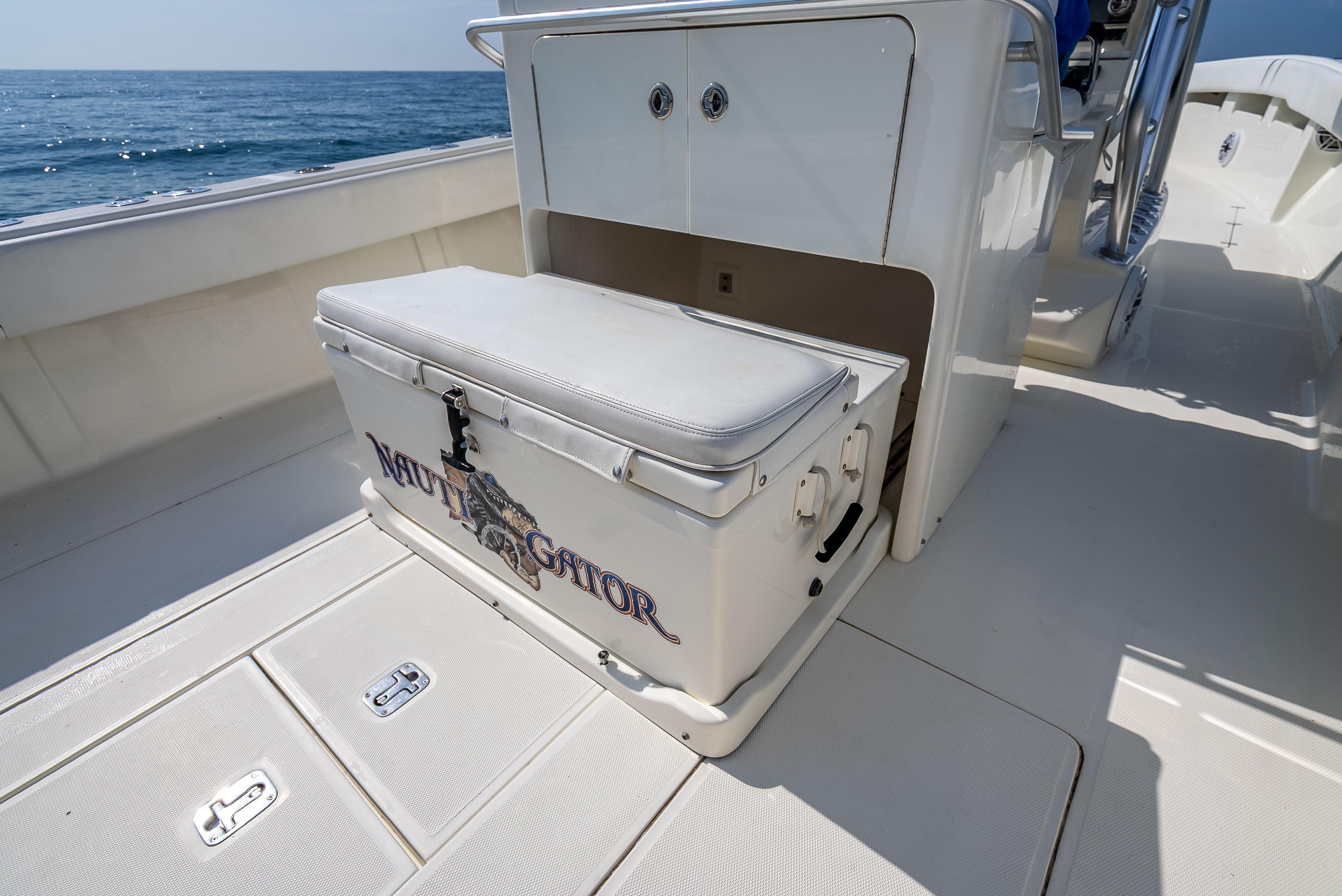 SeaVee-34 2014 -FL-US-2014 SeaVee 34 boat interior with storage and cooler on deck.-9825396 | Thumbnail
