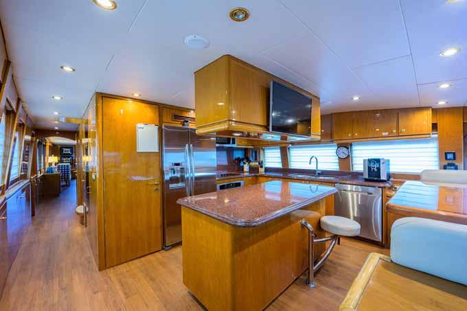 Next Chapter Yacht Photos Pics Galley Looking Aft