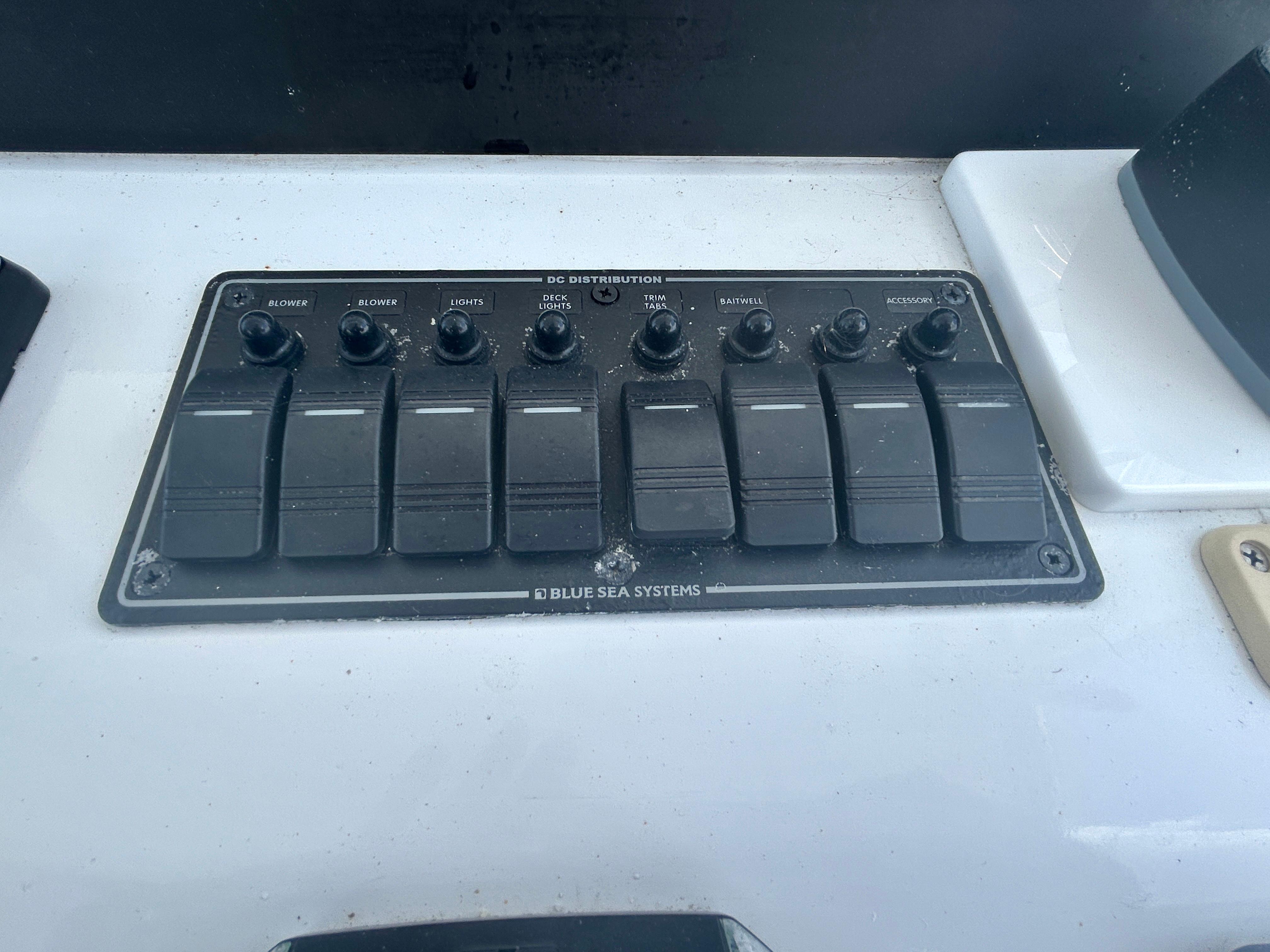 Chesapeake-53 Center Console 2017-Highly Migratory FL-US-Control panel on 2017 Chesapeake 53 Center Console boat by Blue Sea Systems.-9795522 | Thumbnail