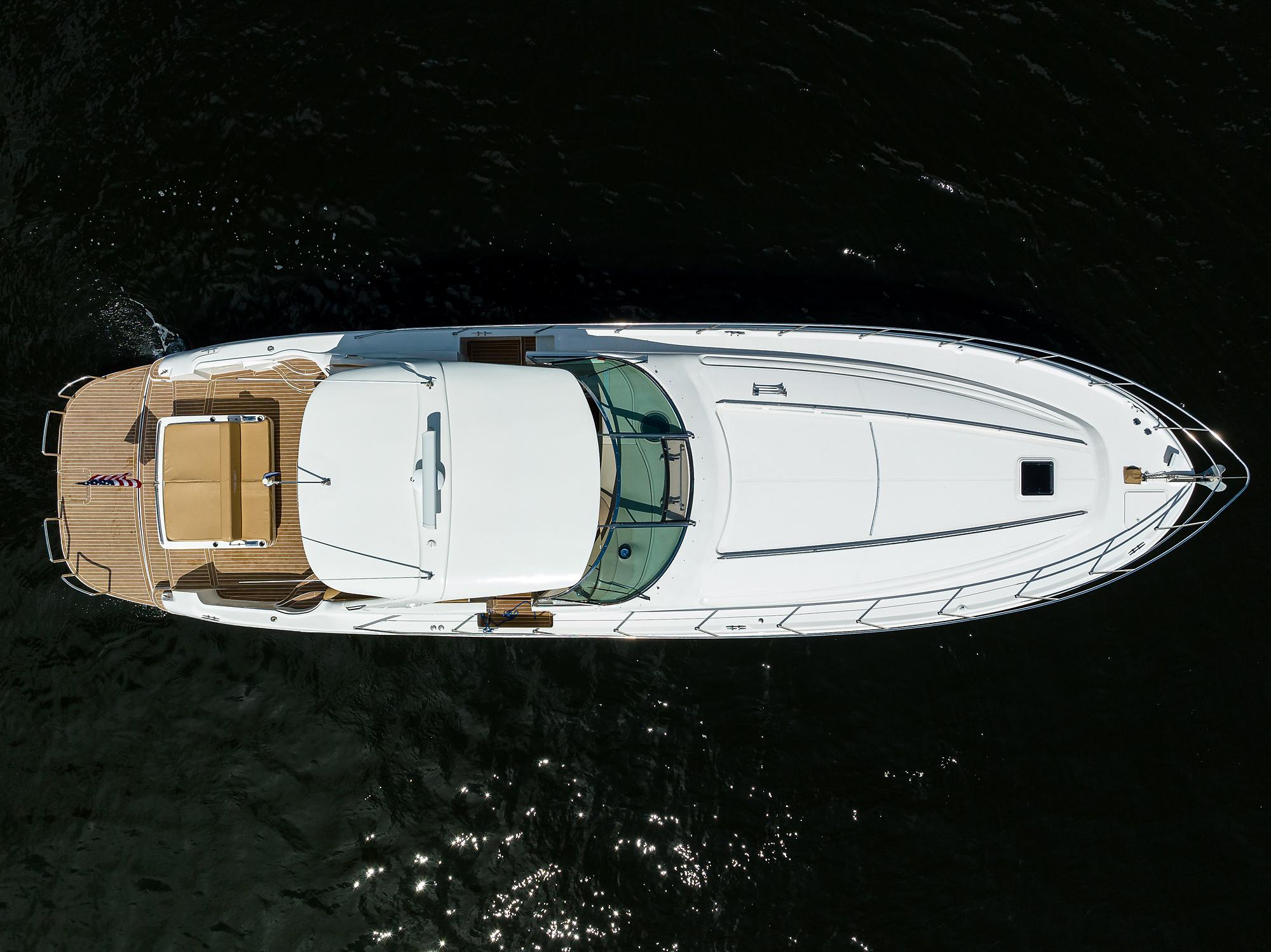 Sea Ray 54 Tigress - Aerial profile on water