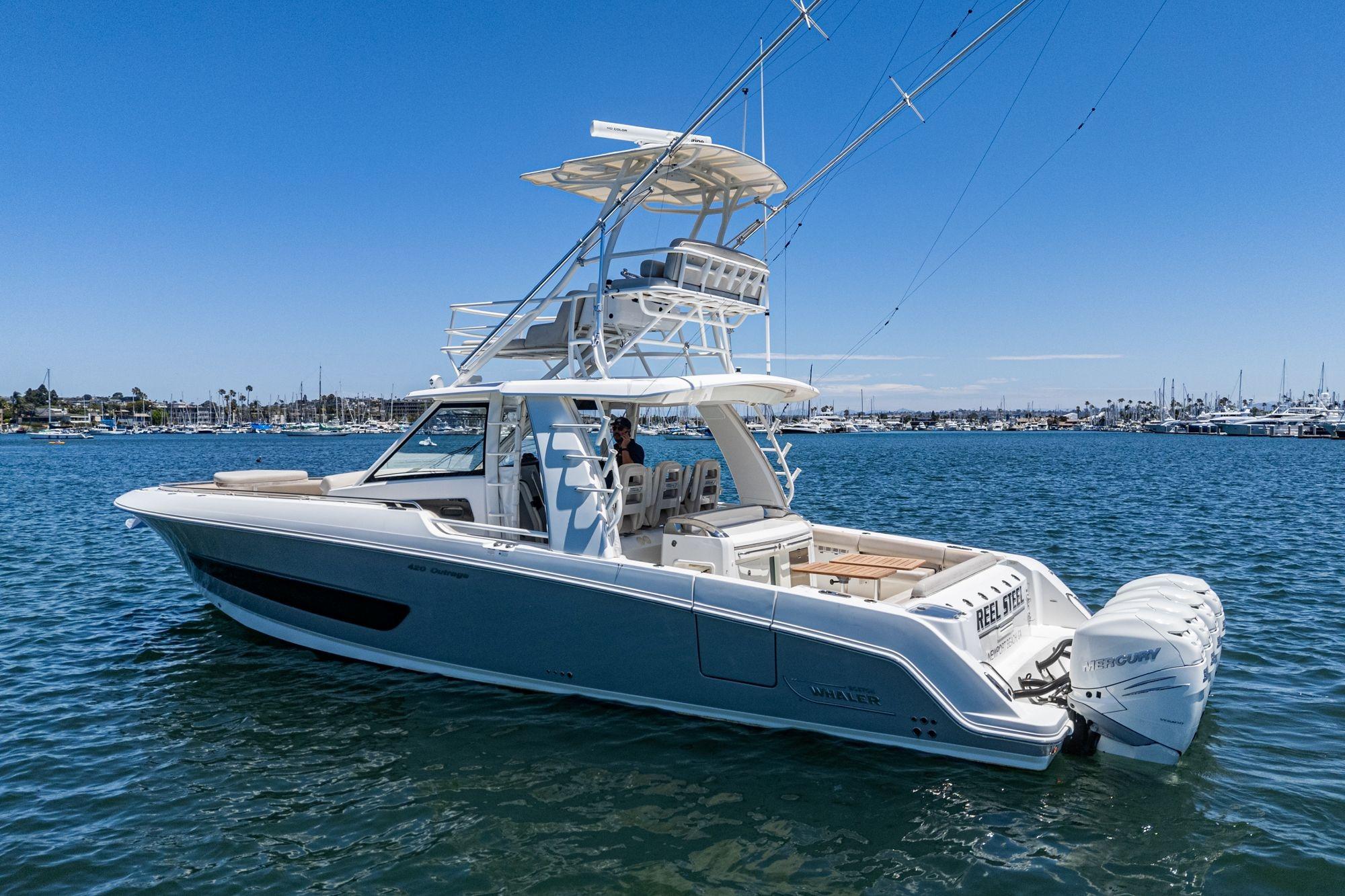 2017 Boston Whaler 420 Outrage #TBBJE022 inventory image at Sun Country Marine Group, San Diego Harbor Island