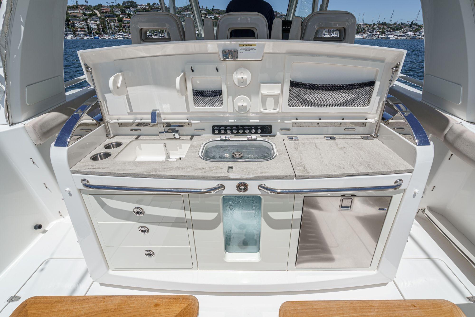 2017 Boston Whaler 420 Outrage #TBBJE022 inventory image at Sun Country Marine Group, San Diego Harbor Island