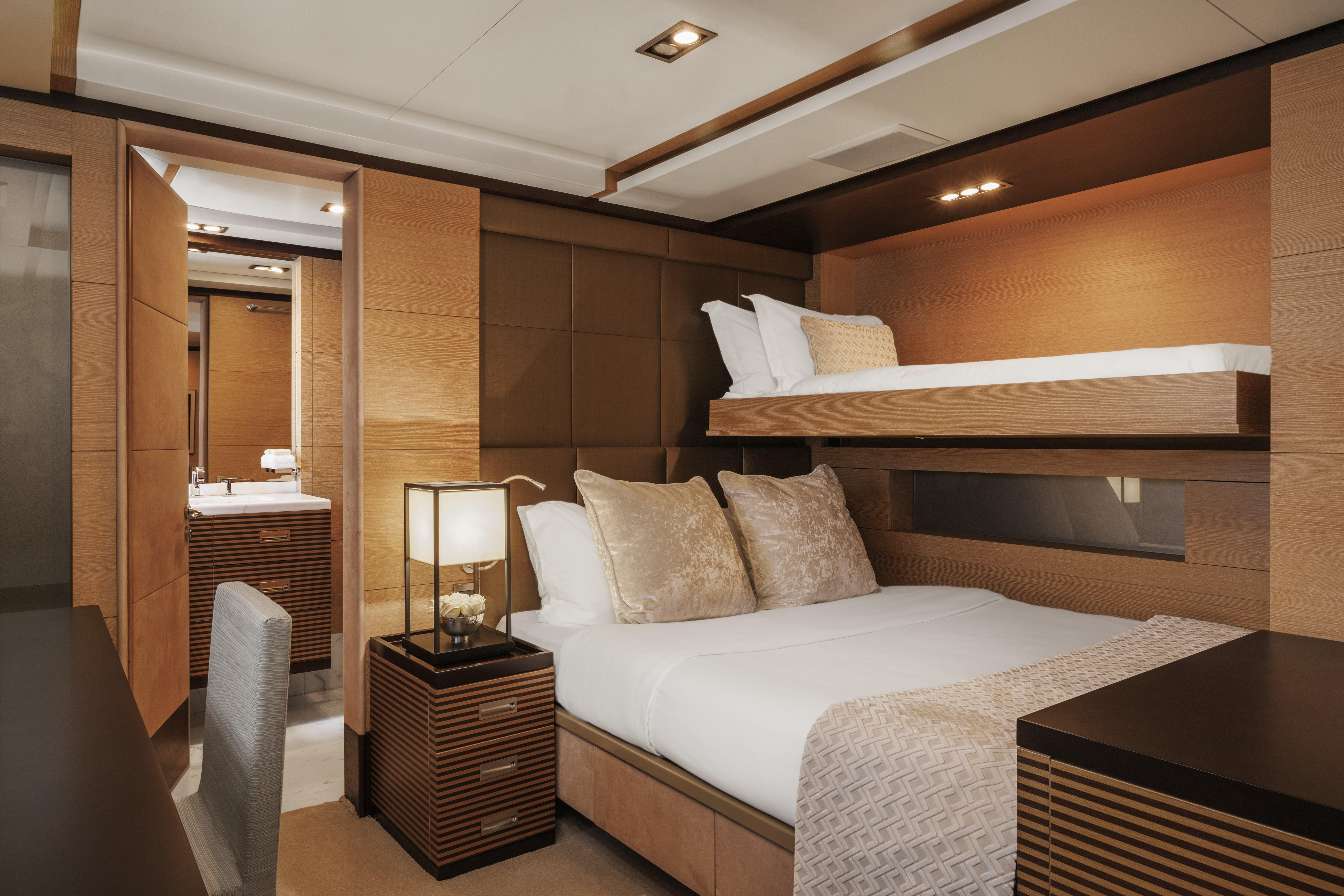 Benetti 143 Justa Delia - Lower Deck Port Guest Stateroom with Pullman