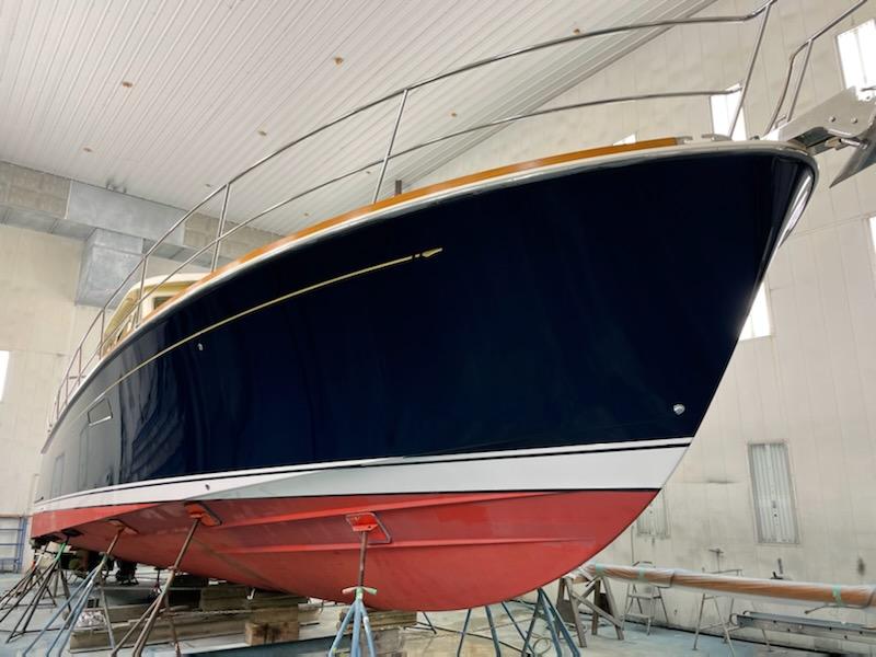 Starboard Bow in the paint shed
