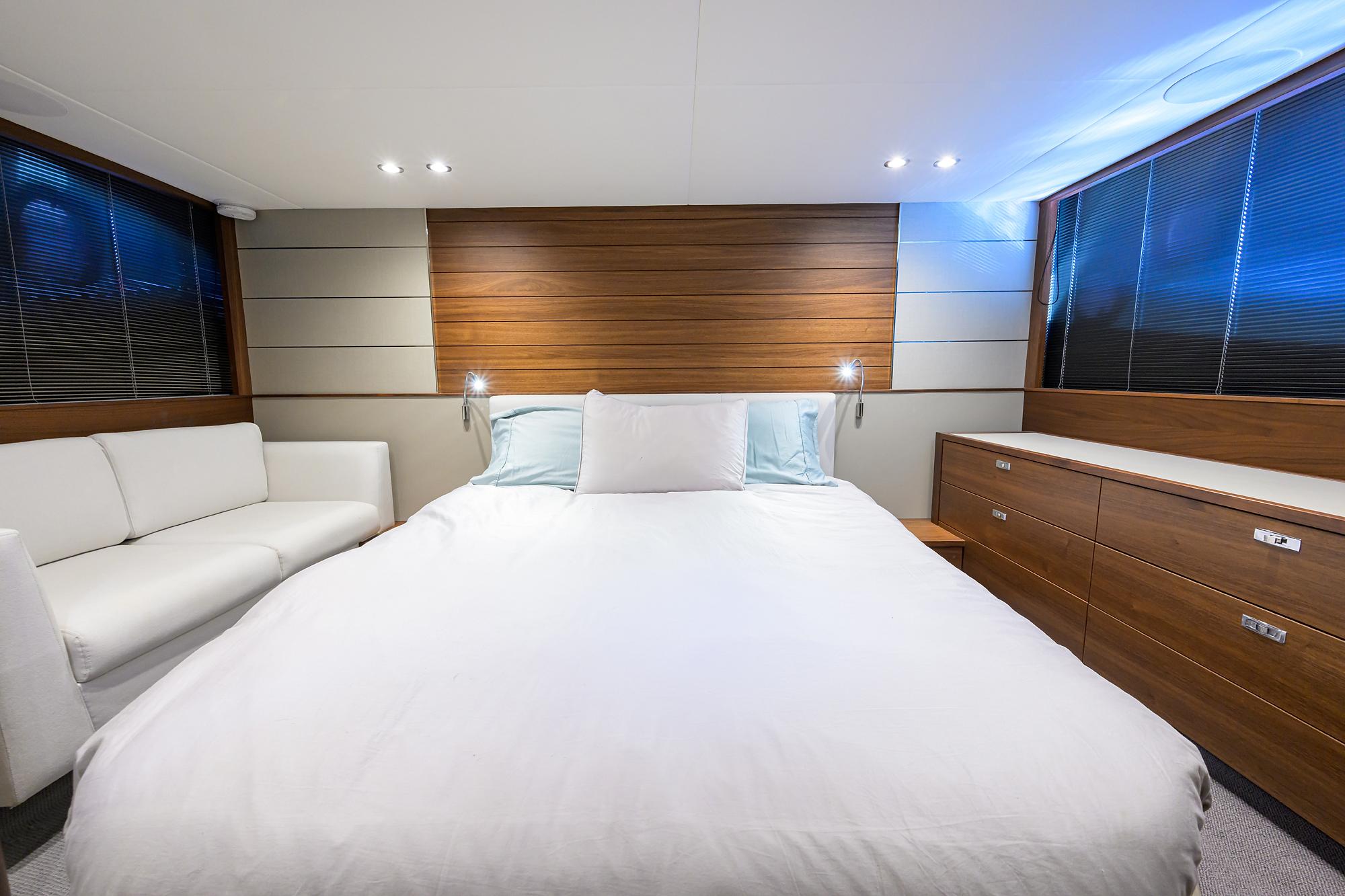 Princess V50 TraSeas - Master Stateroom, Berth and Seating