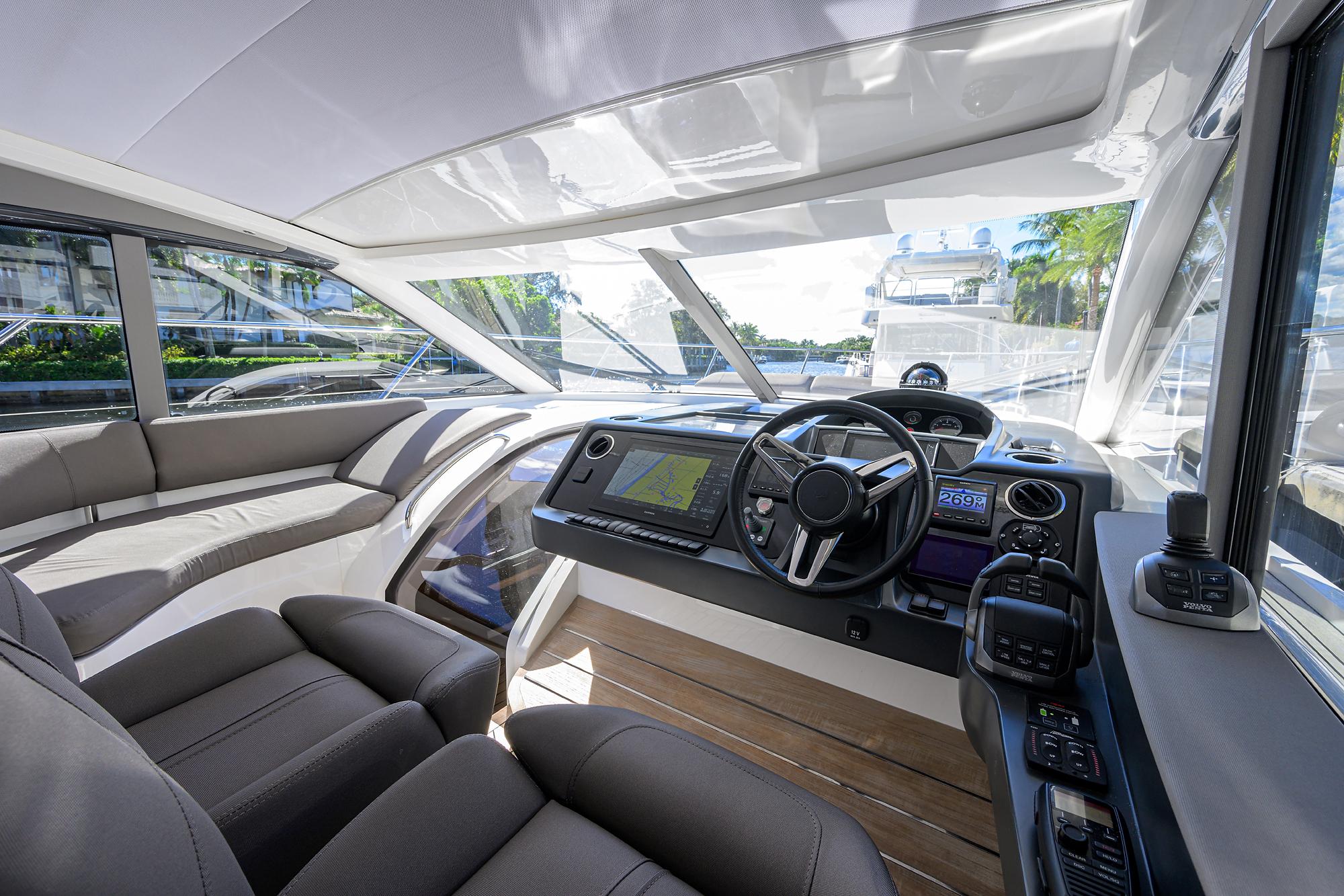 Princess V50 TraSeas - Helm Deck Seating and Electronics