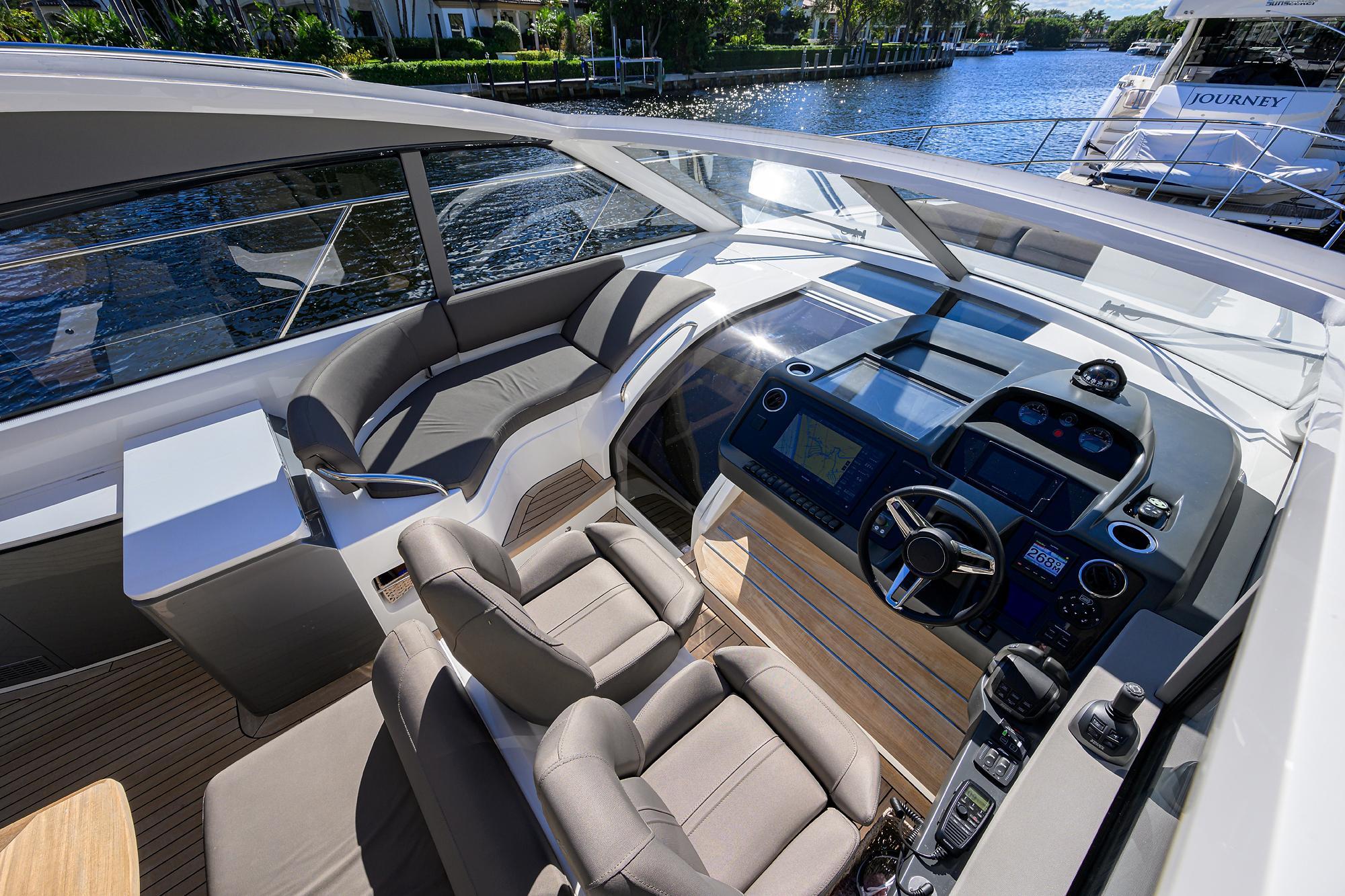 Princess V50 TraSeas - Helm Seating and Electronics