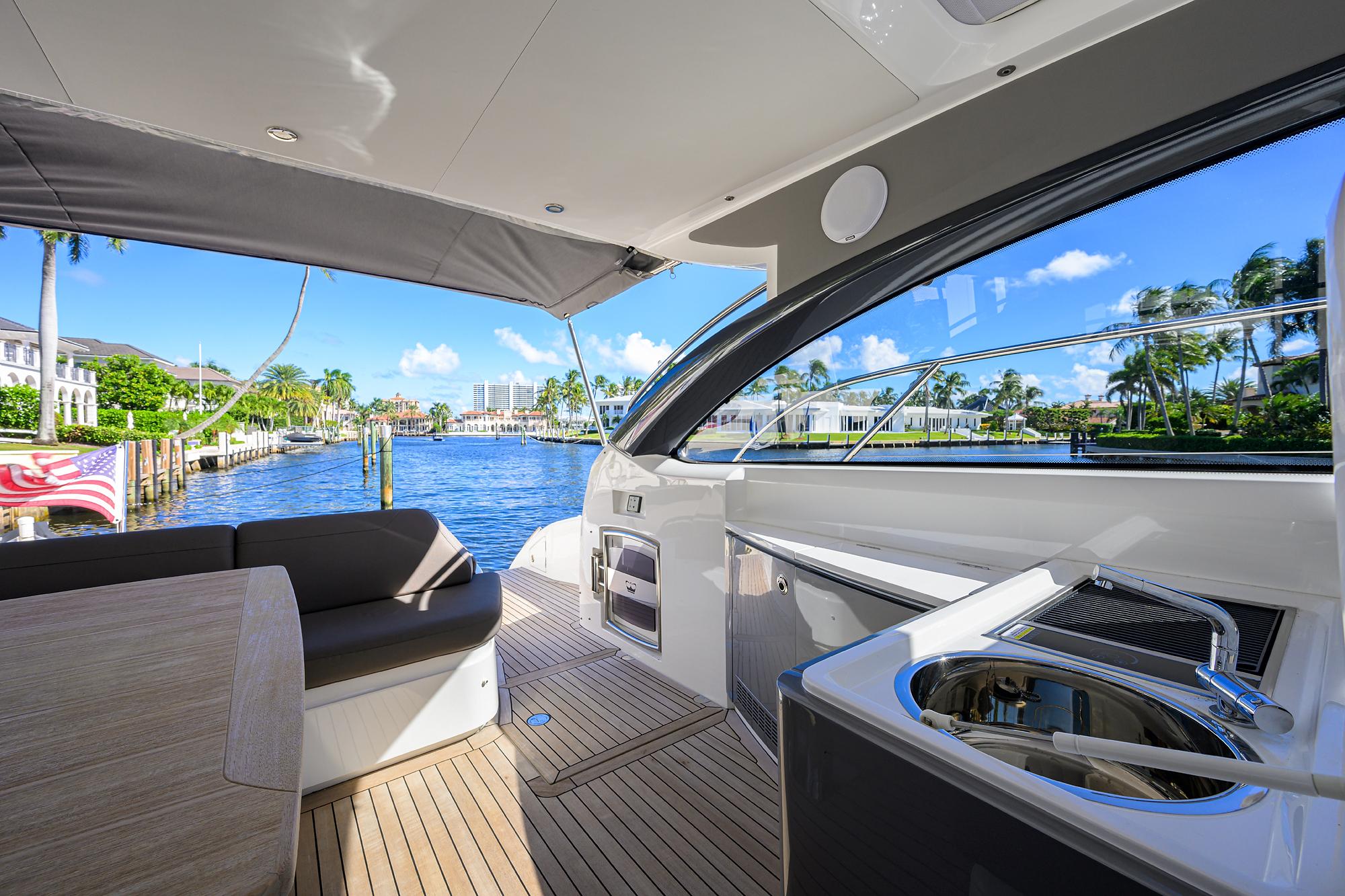 Princess V50 TraSeas - Aft Deck Sink and Grill