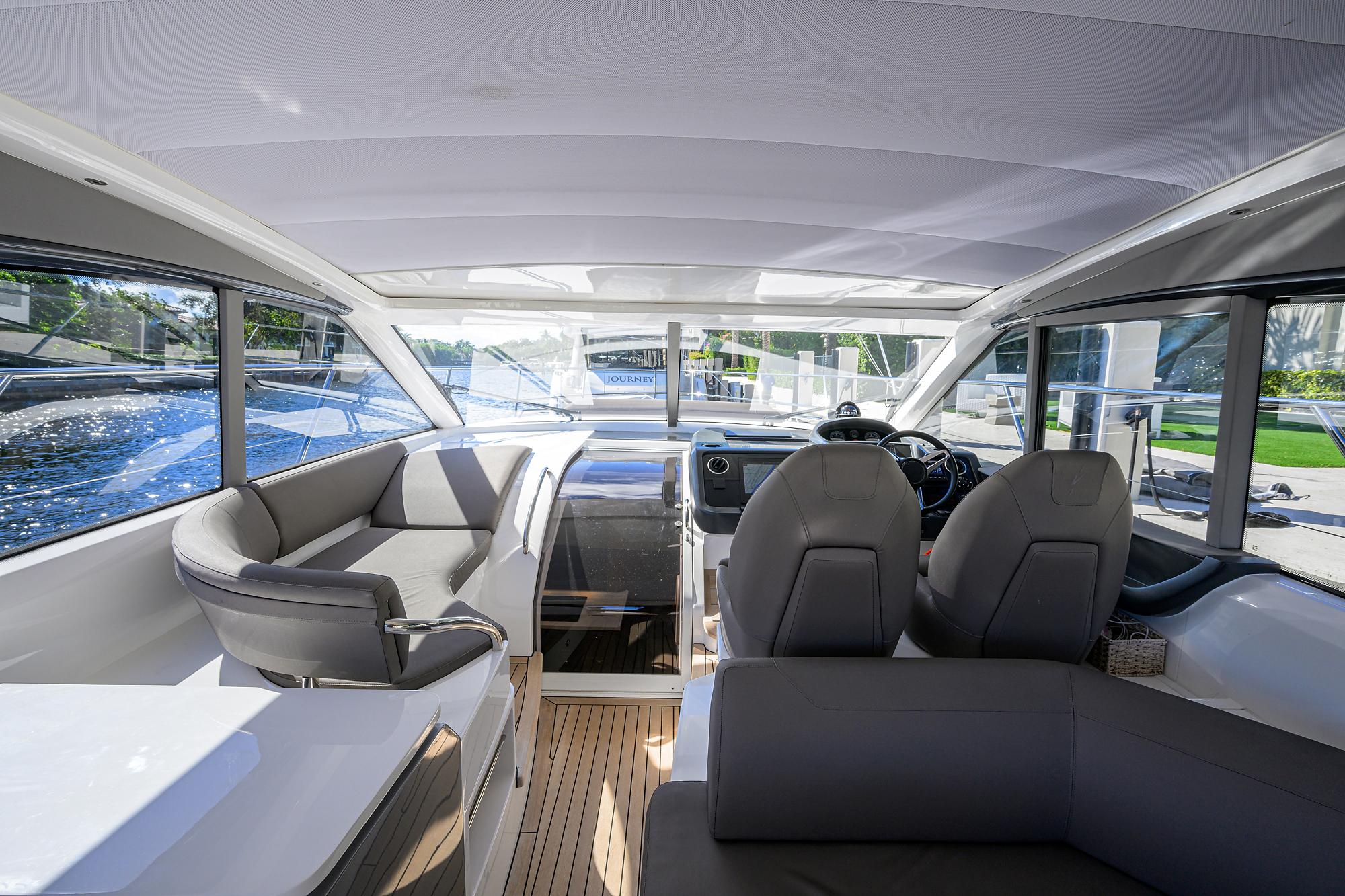 Princess V50 TraSeas - Helm Deck Seating