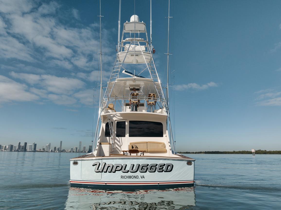Viking 68 UNPLUGGED - Aft Water Level Transom View
