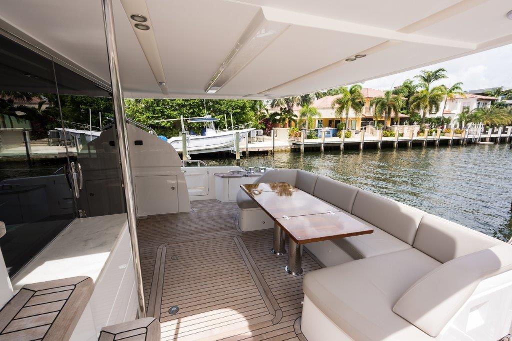 Princess 68 Recovery - Aft Deck, Dinette and Seating