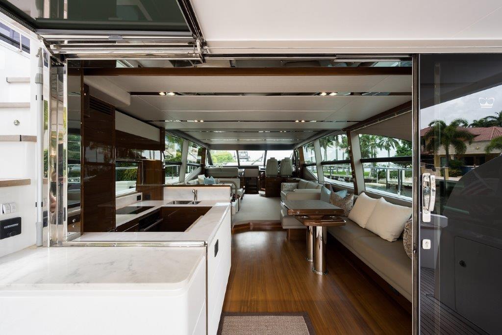 Princess 68 Recovery - Aft Deck, Entry to Salon