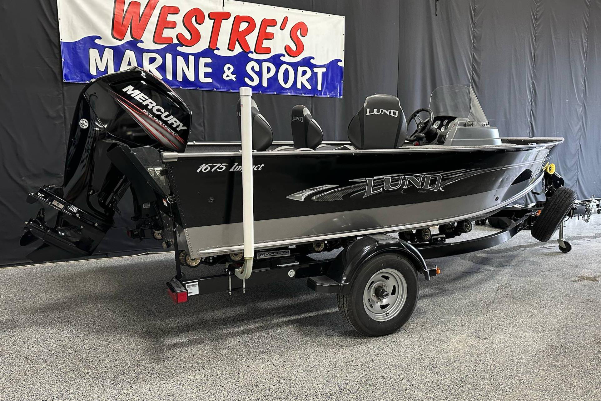 2017 Lund 1675 Impact SS boat with Mercury engine at Westre's Marine & Sport.