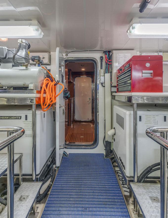 Engine Room Facing Aft to Crew Quarters