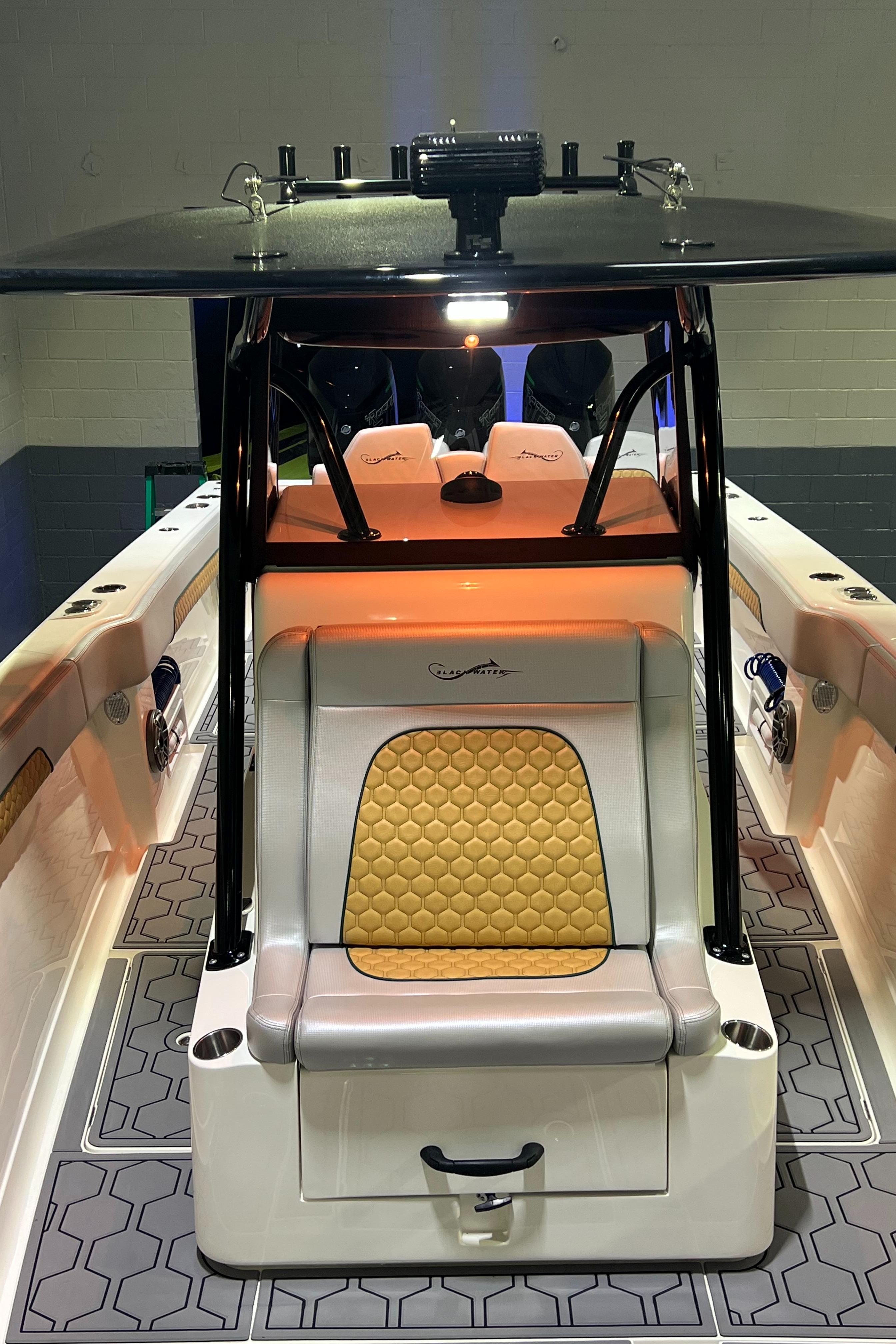 Blackwater-36 Sport 2022 -MI-US-2022 Blackwater 36 Sport boat interior with cushioned seating and modern design.-8355779 | Thumbnail