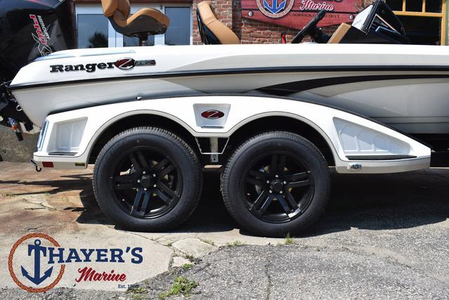 2025 Ranger Z520R Cup-Equipped boat trailer with dual black wheels at Thayer's Marine.