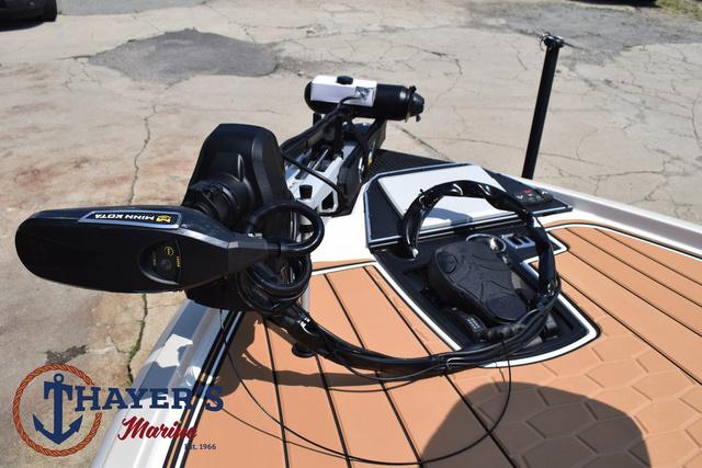 2025 Ranger Z520R Cup-Equipped boat with Minn Kota trolling motor, Thayer's Marine logo visible.