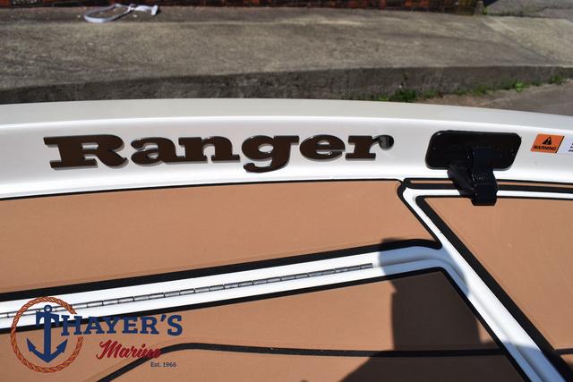 2025 Ranger Z520R Cup-Equipped boat deck with Thayer's Marine logo.