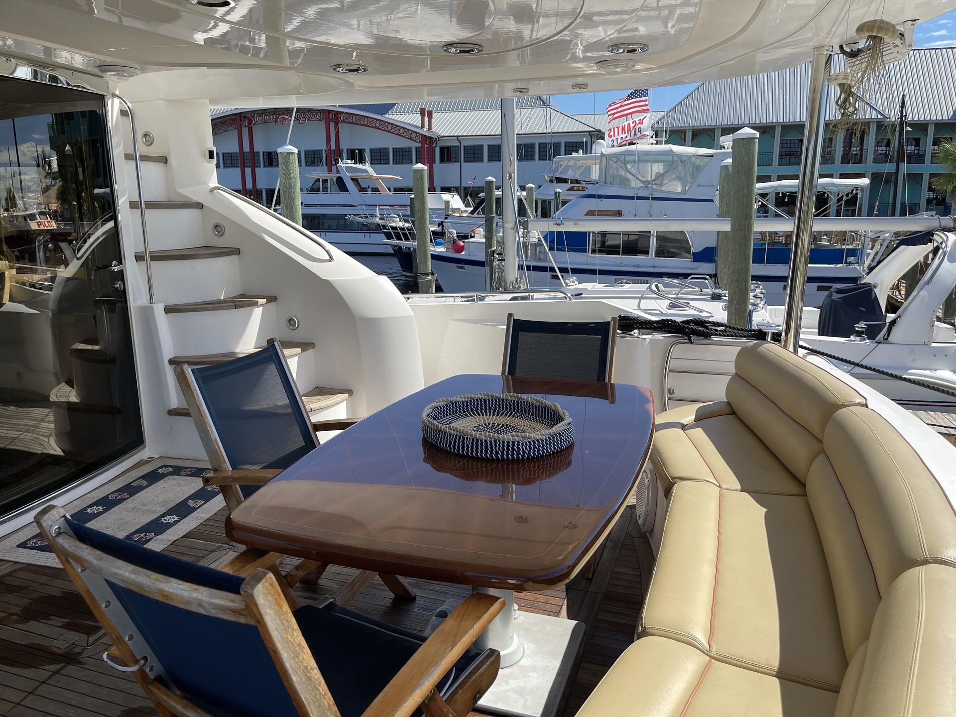 2005 Sunseeker 75 Flybridge- LAUREL- Aft Deck
