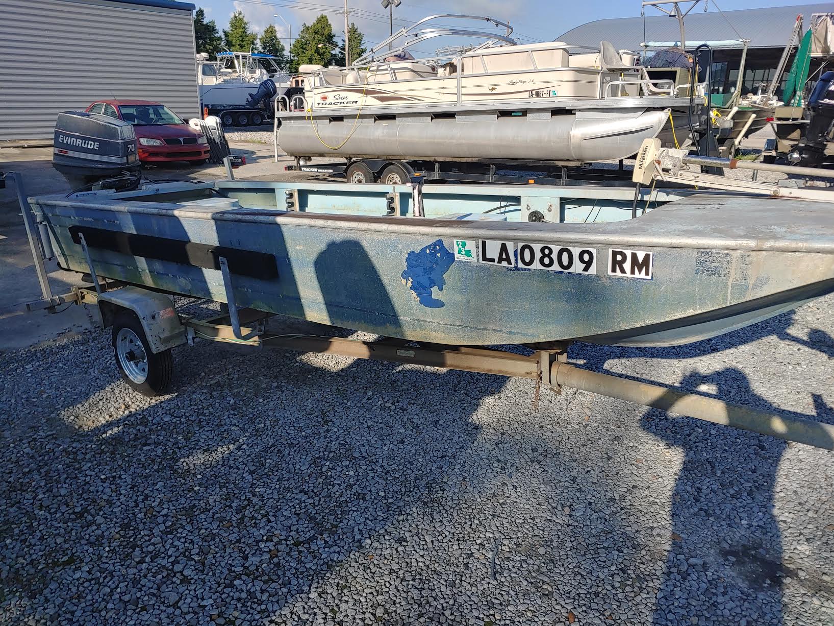 1973 Custom Flat boat for sale, model of the boat is 15ft flat & Image # 1 of 3