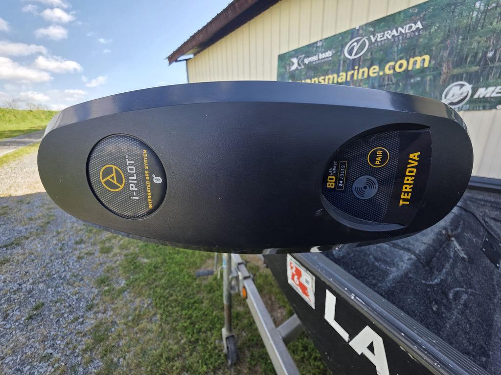 Trolling motor head with i-Pilot and Terrova controls on a 2008 Xpress XP16PF boat.