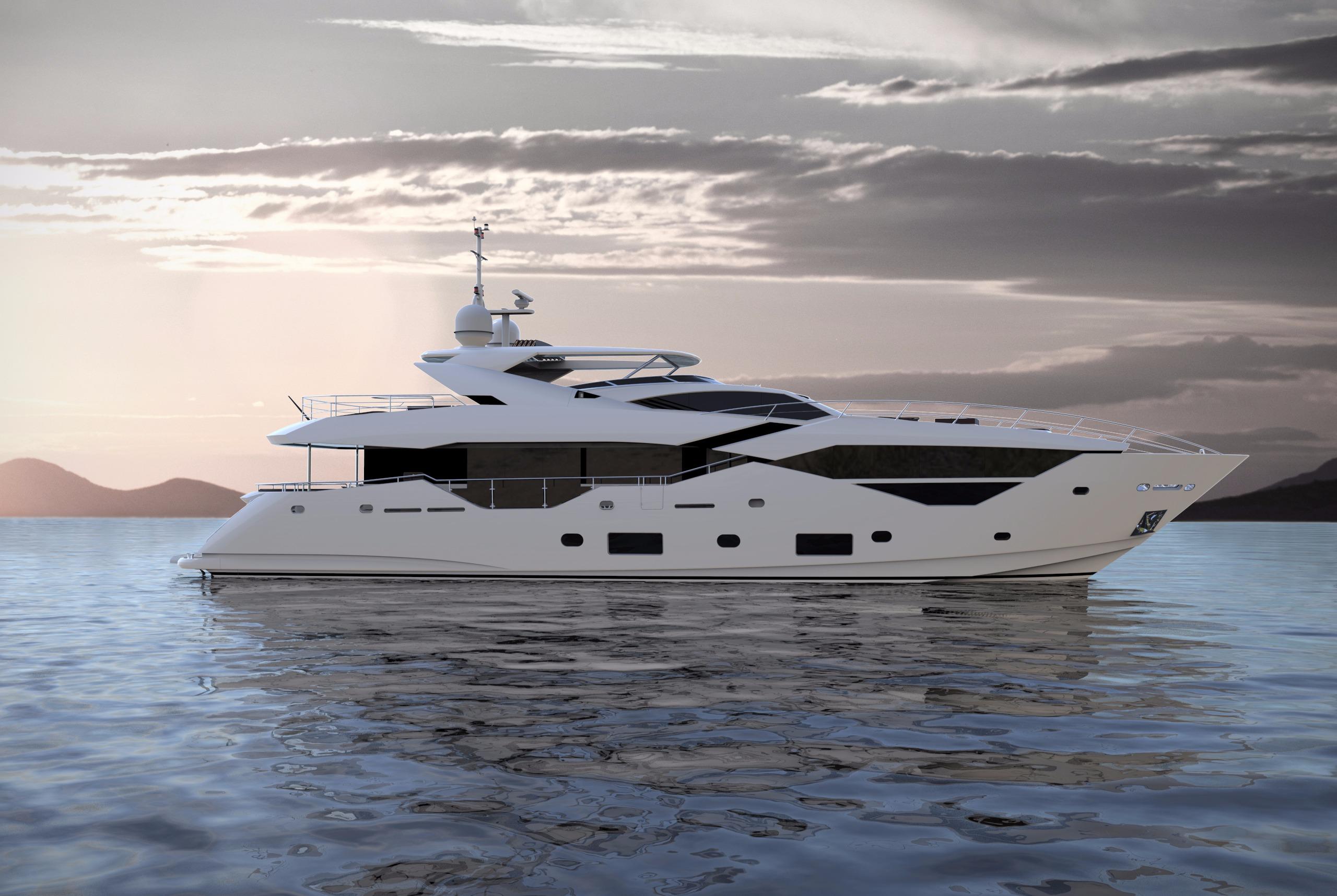  Yacht Photos Pics Manufacturer Provided Image: Sunseeker 116 Yacht Side Profile
