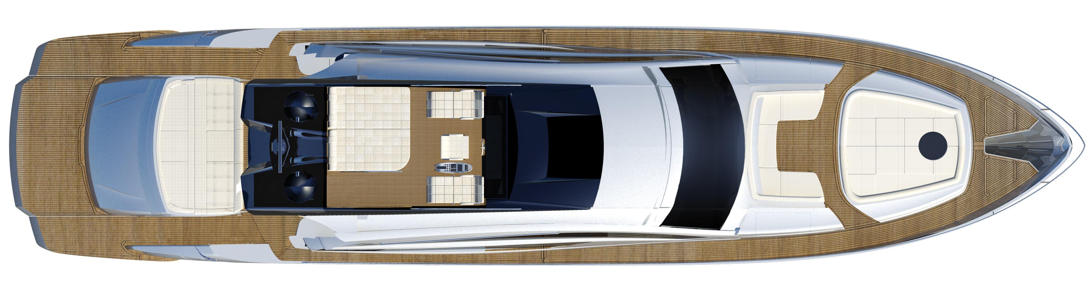 Manufacturer Provided Image: Pershing 82 Flybridge Layout Plan