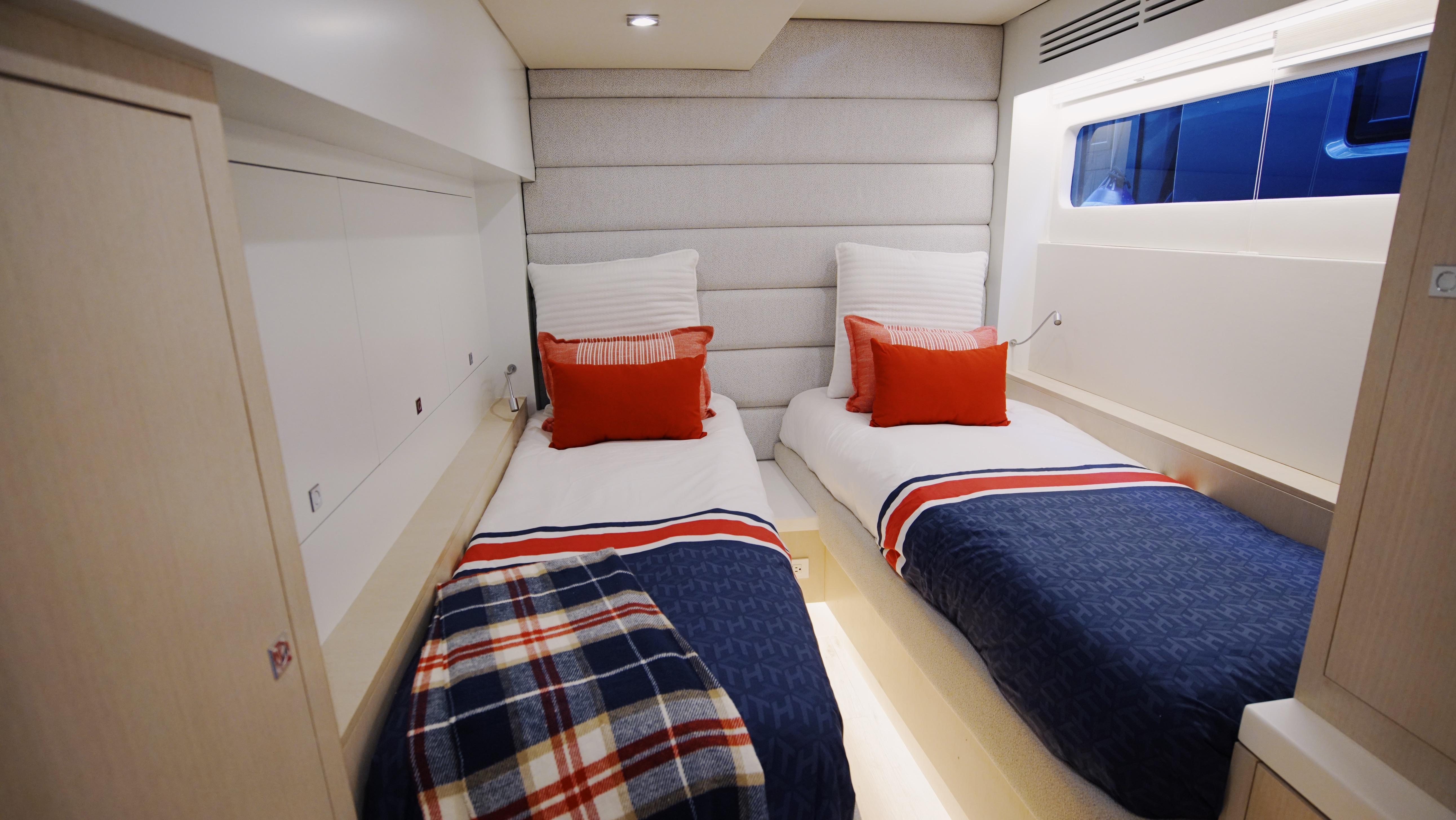 Two Oceans-555  008 2025 -FL-US-Modern twin cabin interior on Two Oceans 555  008 yacht, 2025 model.-9676126 | Thumbnail