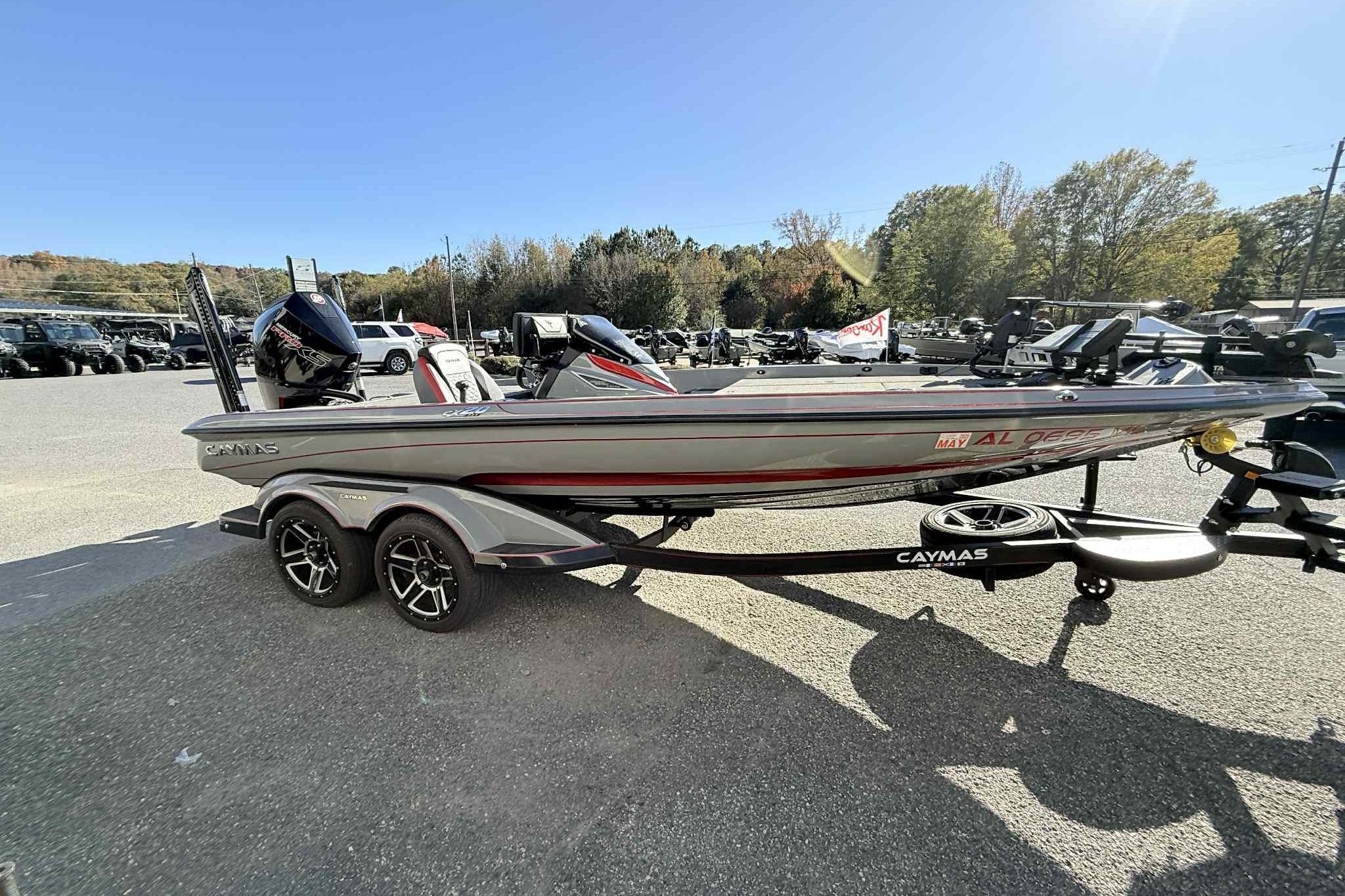 2022 Caymas CX20PRO boat on trailer in outdoor setting.