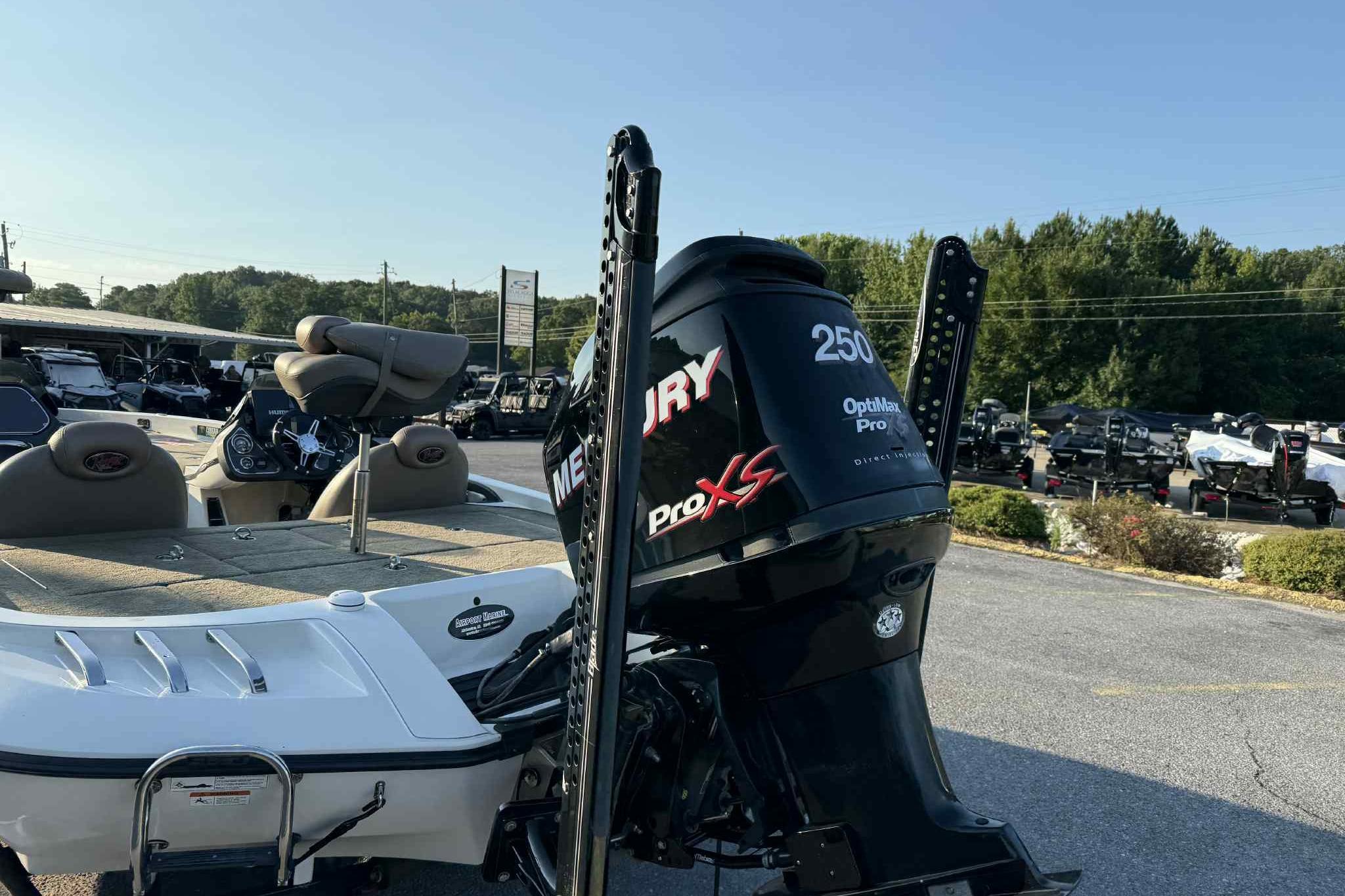 2012 Ranger Z521 Comanche boat with Mercury Pro XS engine in outdoor setting.