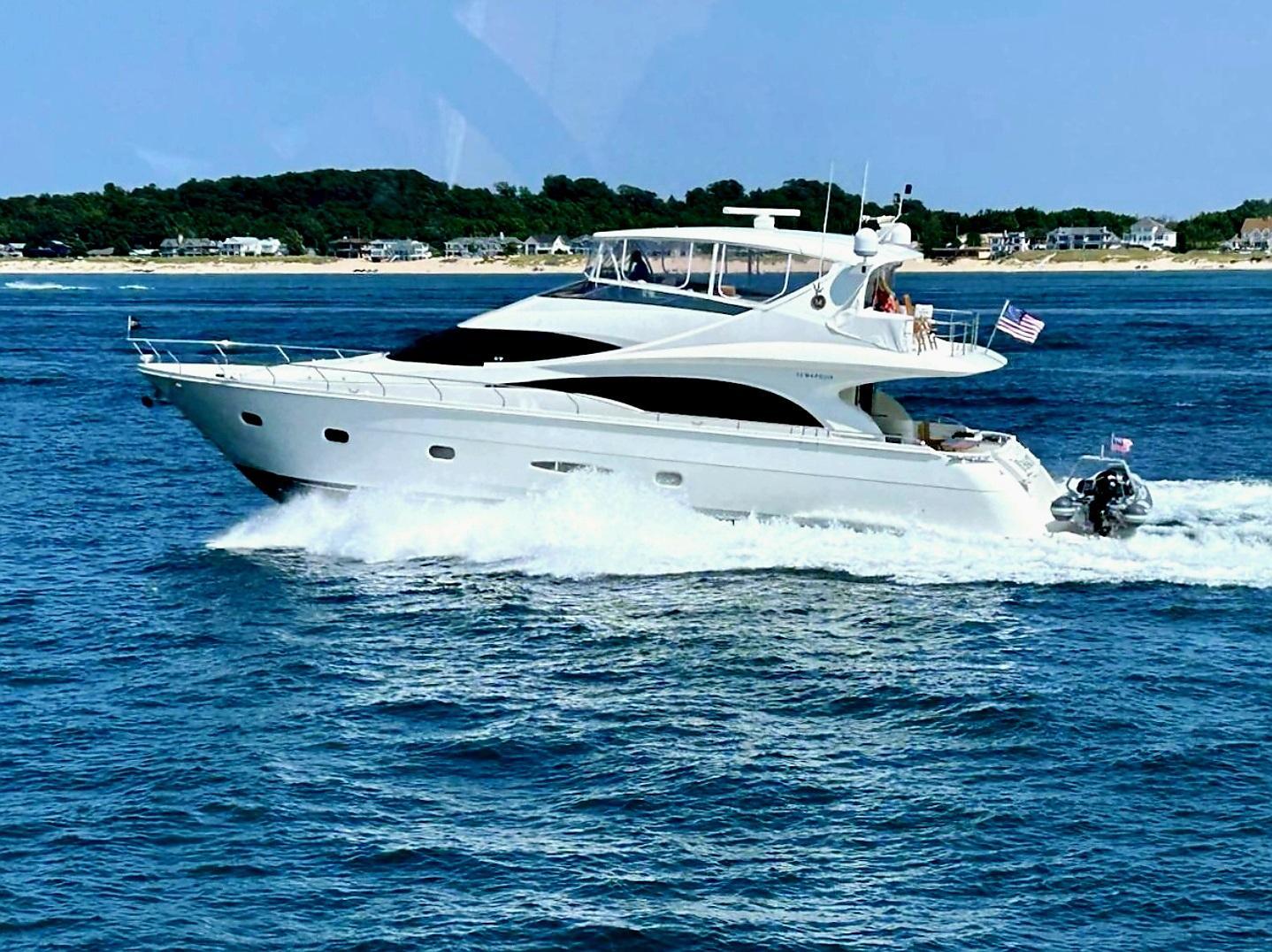 Marquis-65 2005-Tenacity FL-US-Luxury 2005 Marquis 65 yacht cruising on blue ocean near coastline.-9656261 | Thumbnail