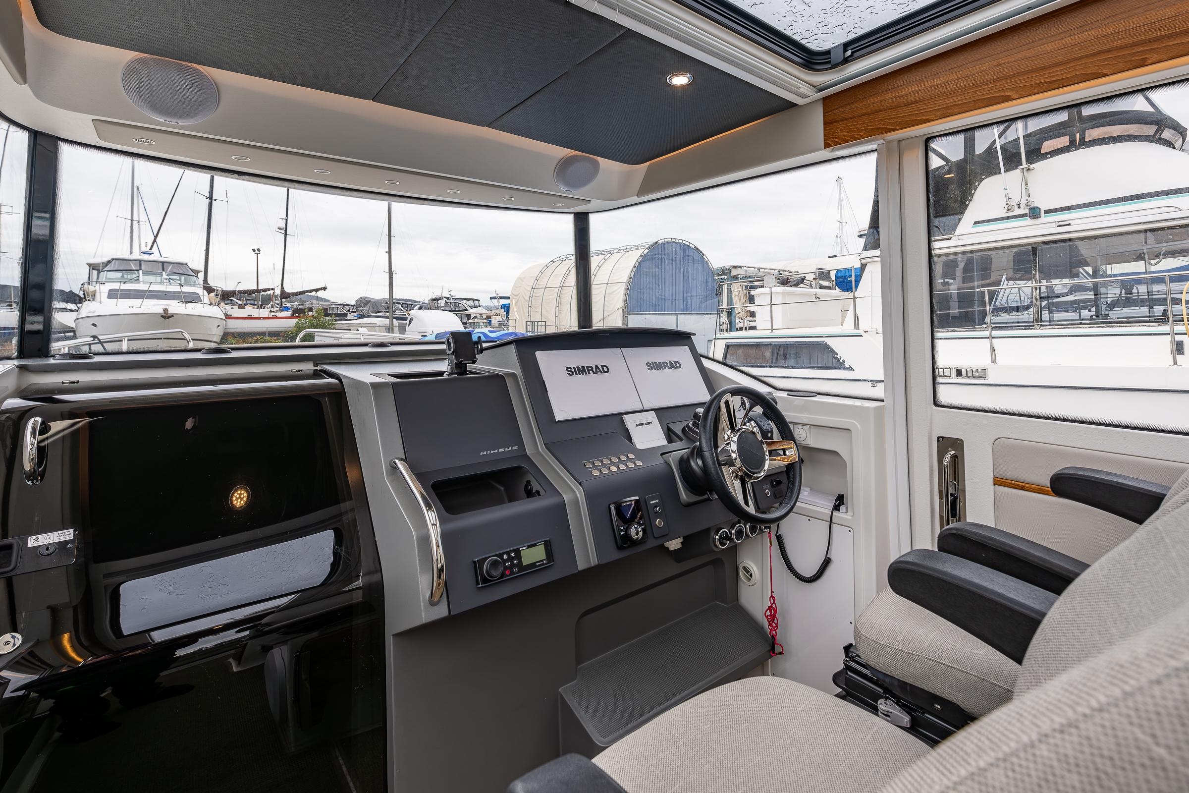Nimbus-C11 2021-RYLEA ROSE WA-US-Interior of 2021 Nimbus C11 boat cockpit with modern navigation equipment.-9586288 | Thumbnail
