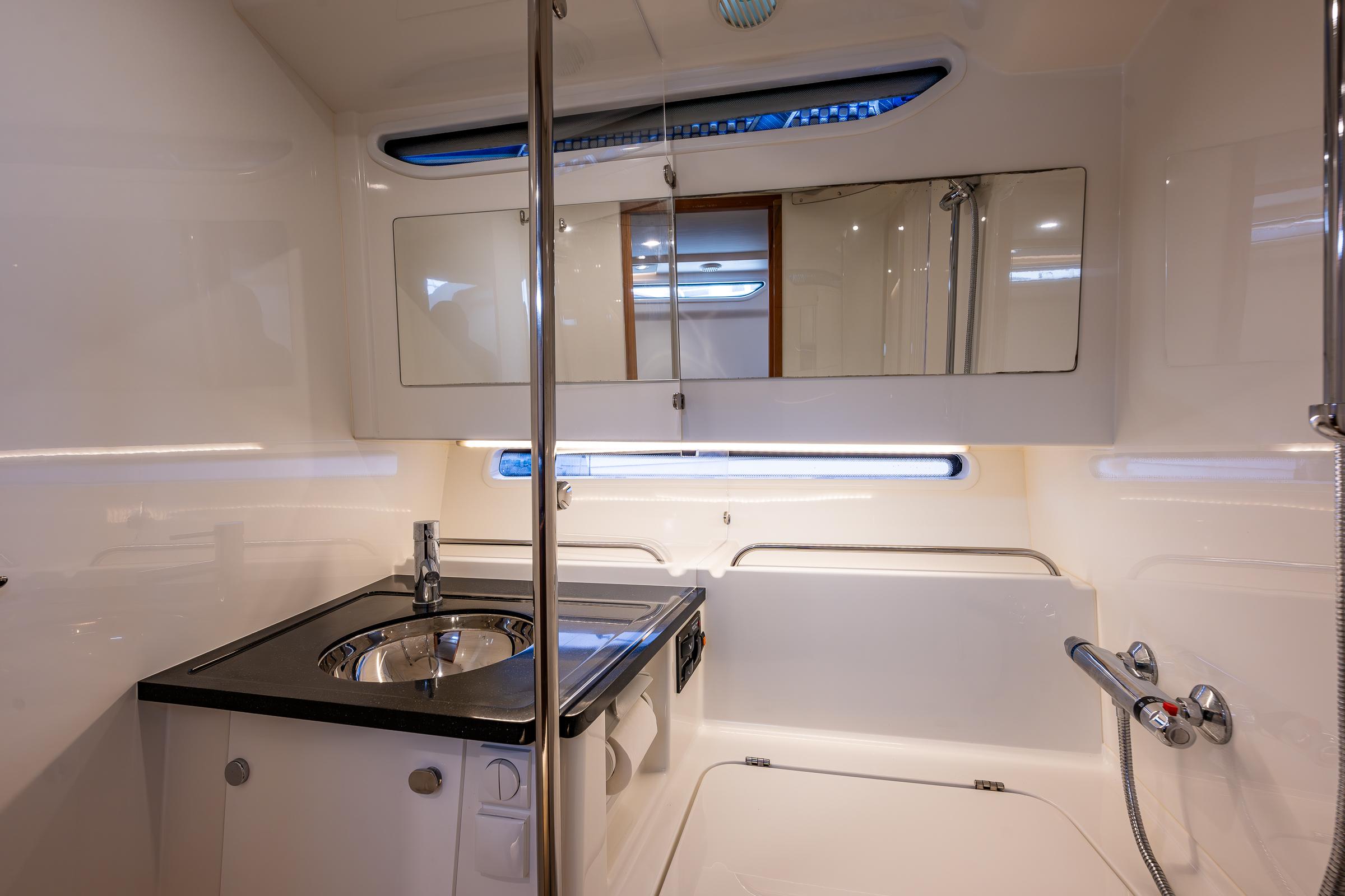 Nimbus-C11 2021-RYLEA ROSE WA-US-Luxurious bathroom in 2021 Nimbus C11 yacht with modern fixtures and sleek design.-9586288 | Thumbnail