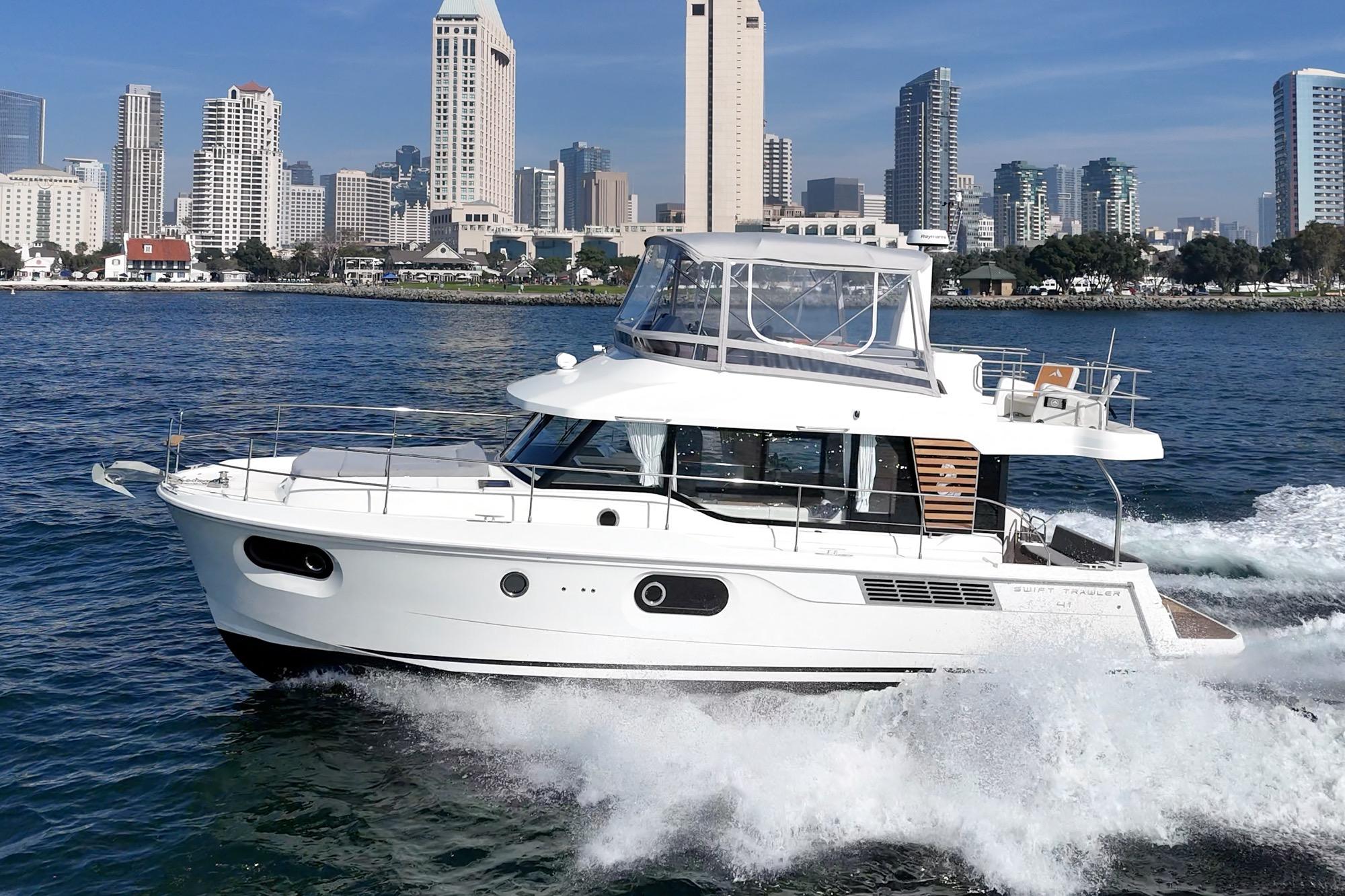 2025 Beneteau Swift Trawler 41 #TBSS221I inventory image at Sun Country Marine Group, San Diego Harbor Island