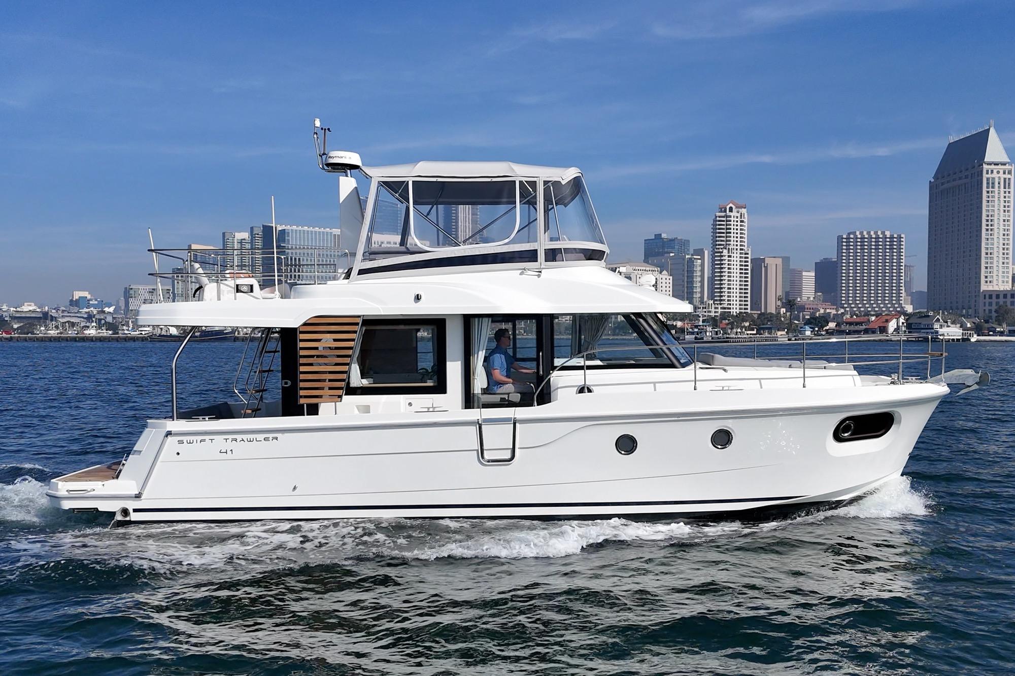 2025 Beneteau Swift Trawler 41 #TBSS221I inventory image at Sun Country Marine Group, San Diego Harbor Island