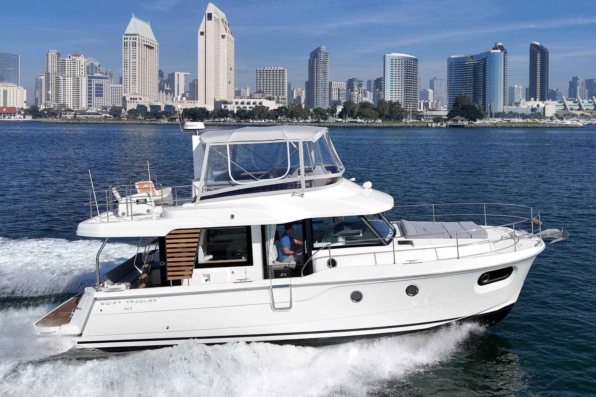 2025 Beneteau Swift Trawler 41 #TBSS221I inventory image at Sun Country Marine Group, San Diego Harbor Island