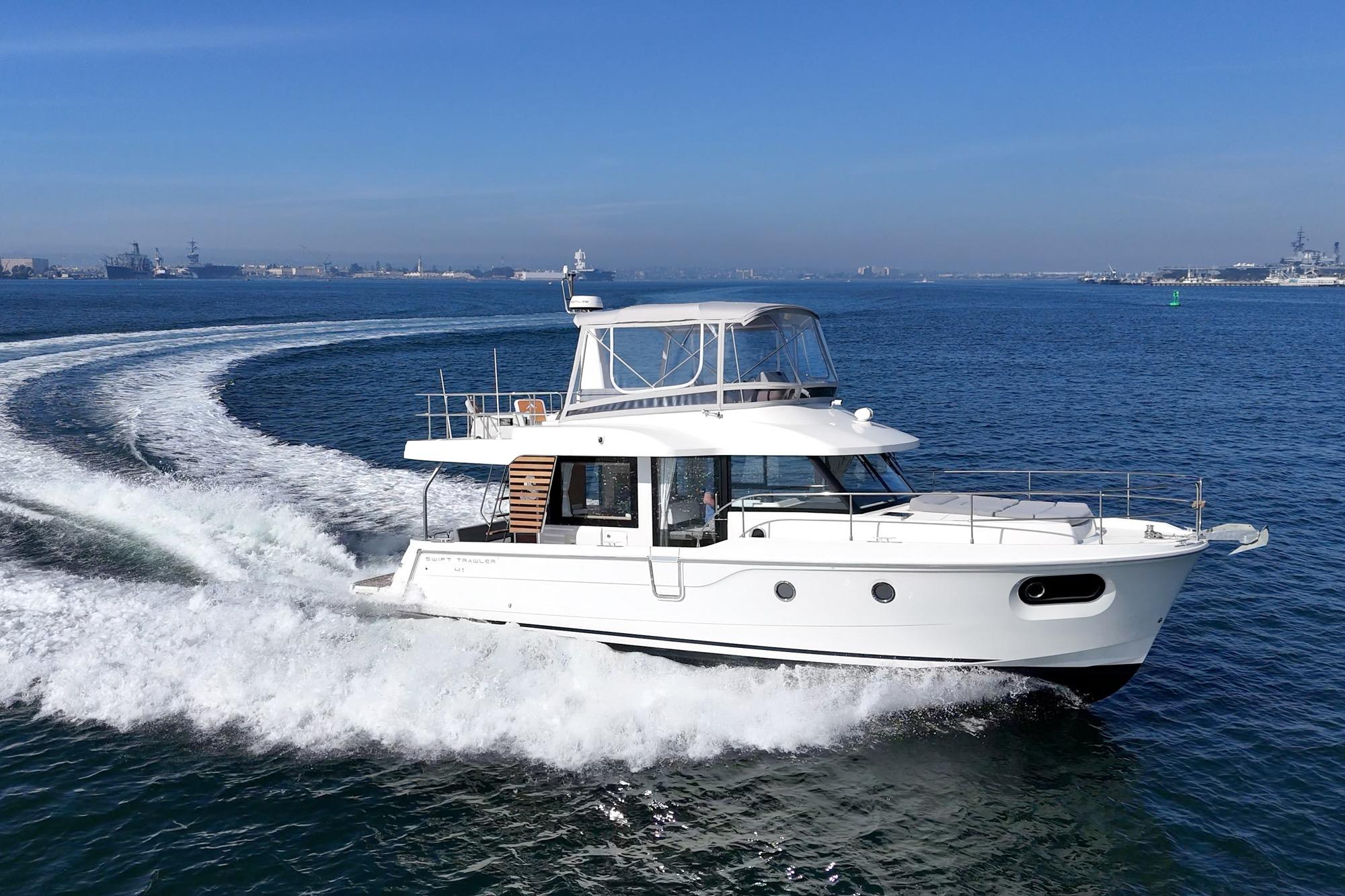 2025 Beneteau Swift Trawler 41 #TBSS221I inventory image at Sun Country Marine Group, San Diego Harbor Island