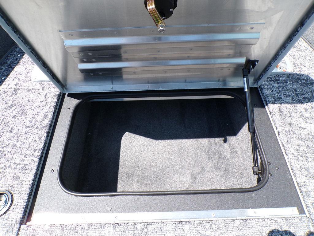 Open storage compartment on 2025 Tracker Pro Team 175 TF® boat.