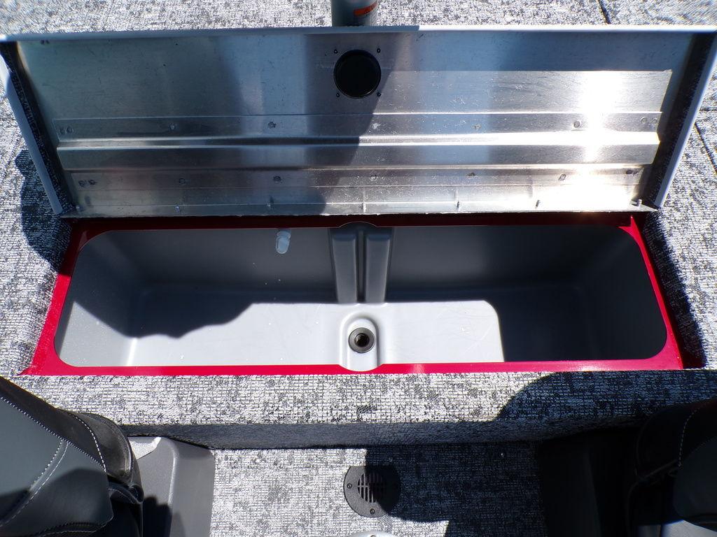 Open storage compartment in 2025 Tracker Pro Team 175 TF® boat.