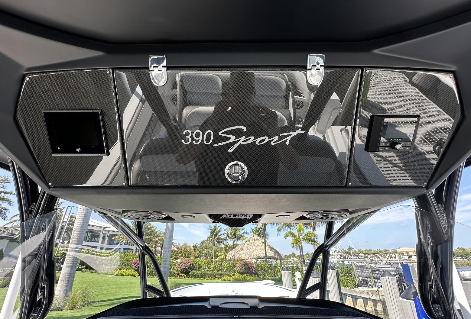 Nor-Tech-390 Sport Center Console 2023 -KY-US-2023 Nor-Tech 390 Sport Center Console dashboard with tropical marina view.-9746423 | Thumbnail