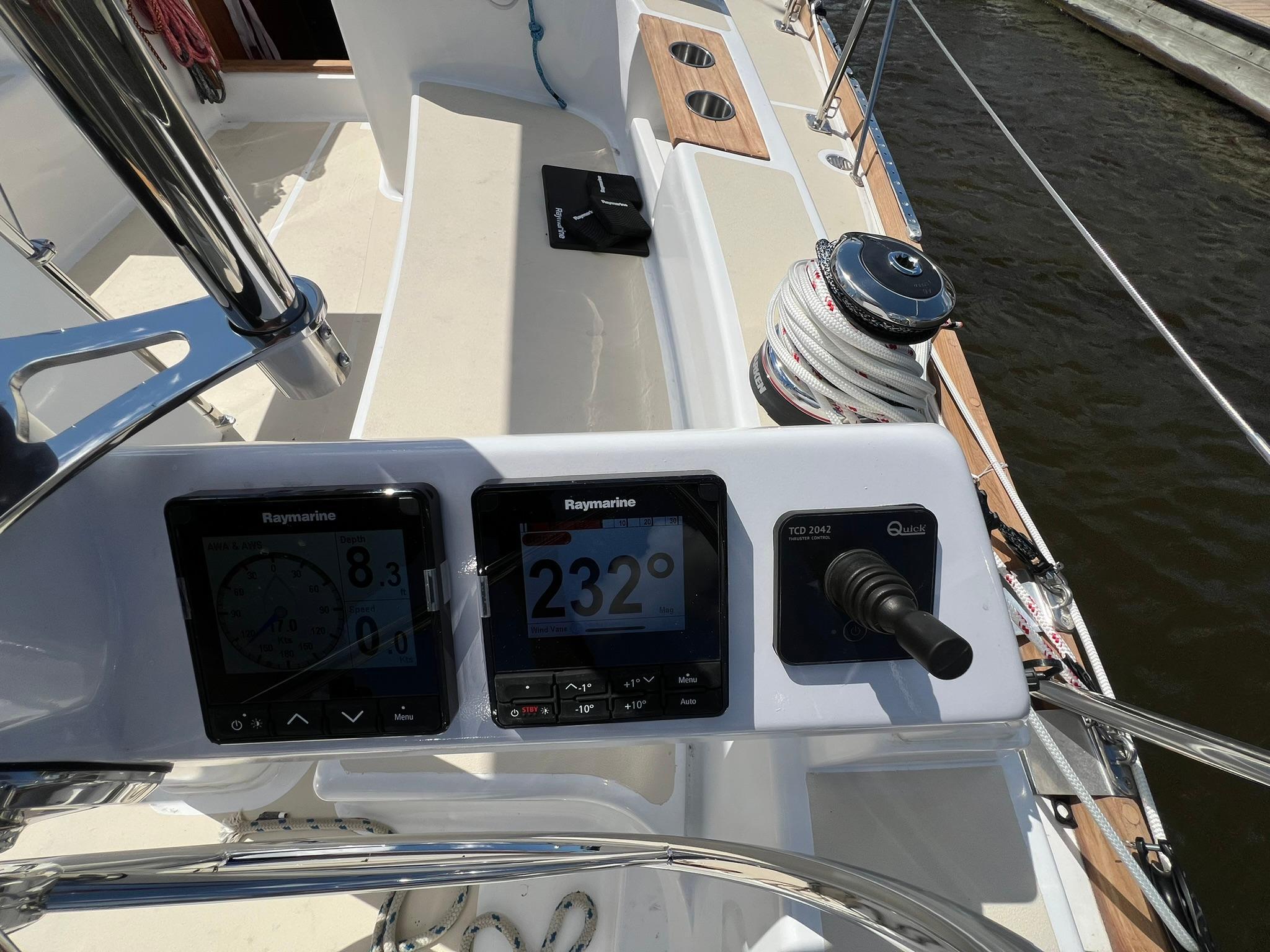 Tartan-395 2025-395 RI-US-Cockpit of 2025 Tartan 395 sailboat with navigation instruments and winch.-9826454 | Thumbnail